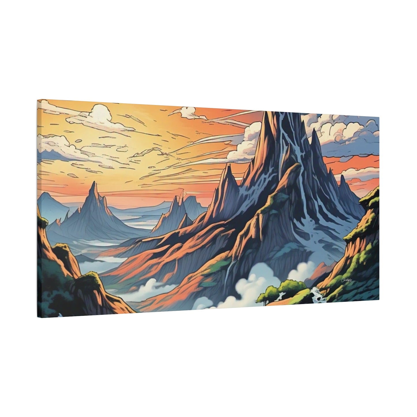 Stretched Canvas Art Print, Mountain Sunrise Landscape Decor, Wall Art for Home, Gift for Nature Lovers, Perfect for Living Room, [...]