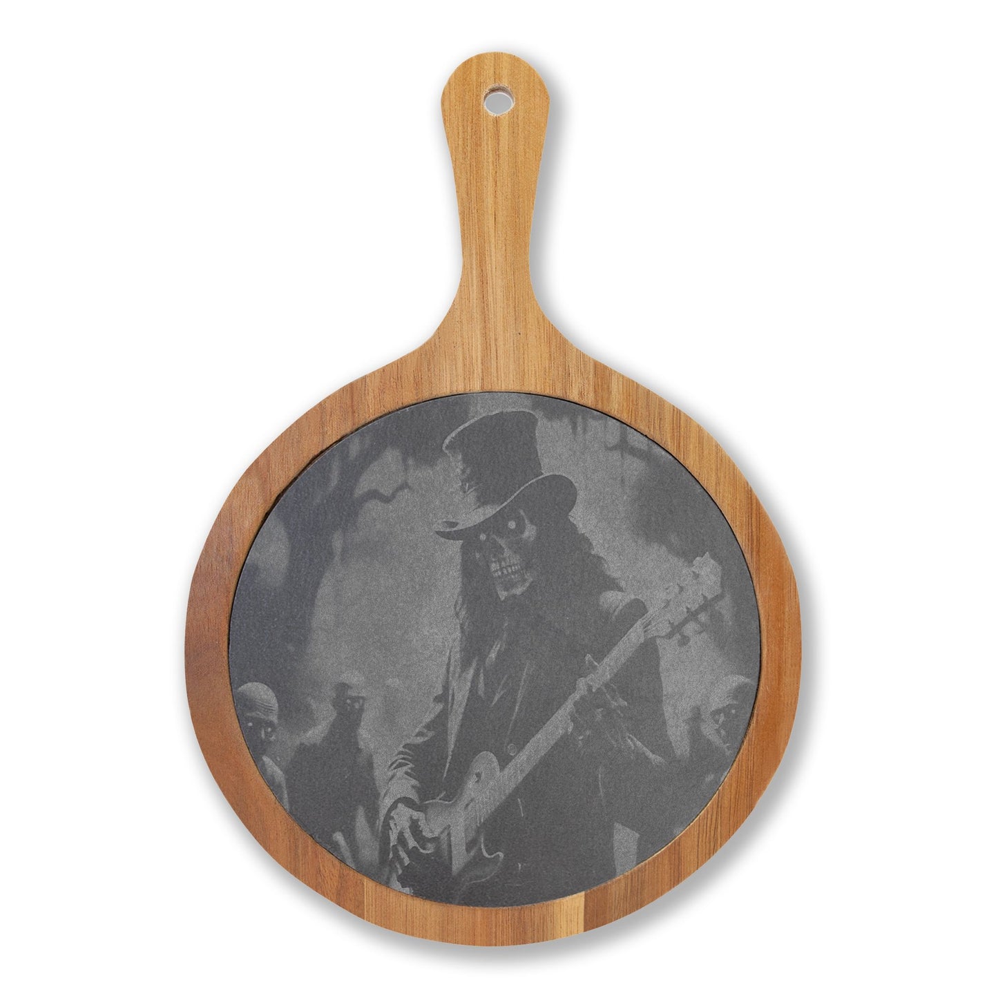 Engraved Pied Piper of the Dead Slate Charcuterie Board