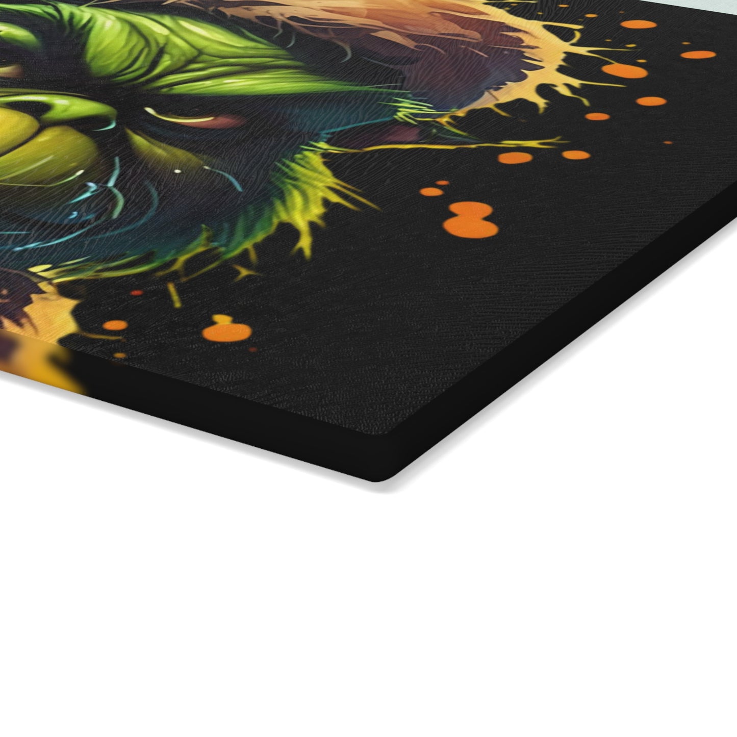 Glass Cutting Board — Grinch Face Christmas Kitchen Decor