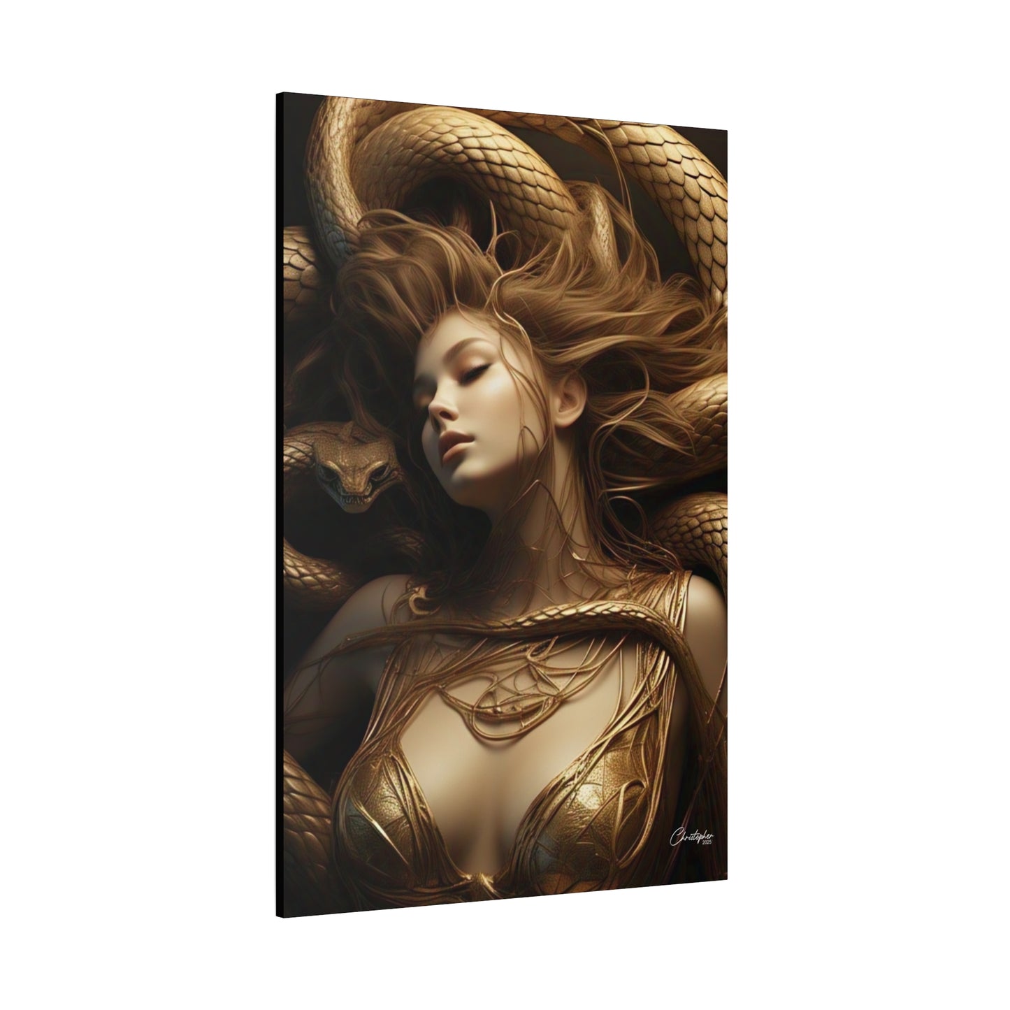 Goddess of Serpents Canvas Art - Stretched Matte Wall Decor