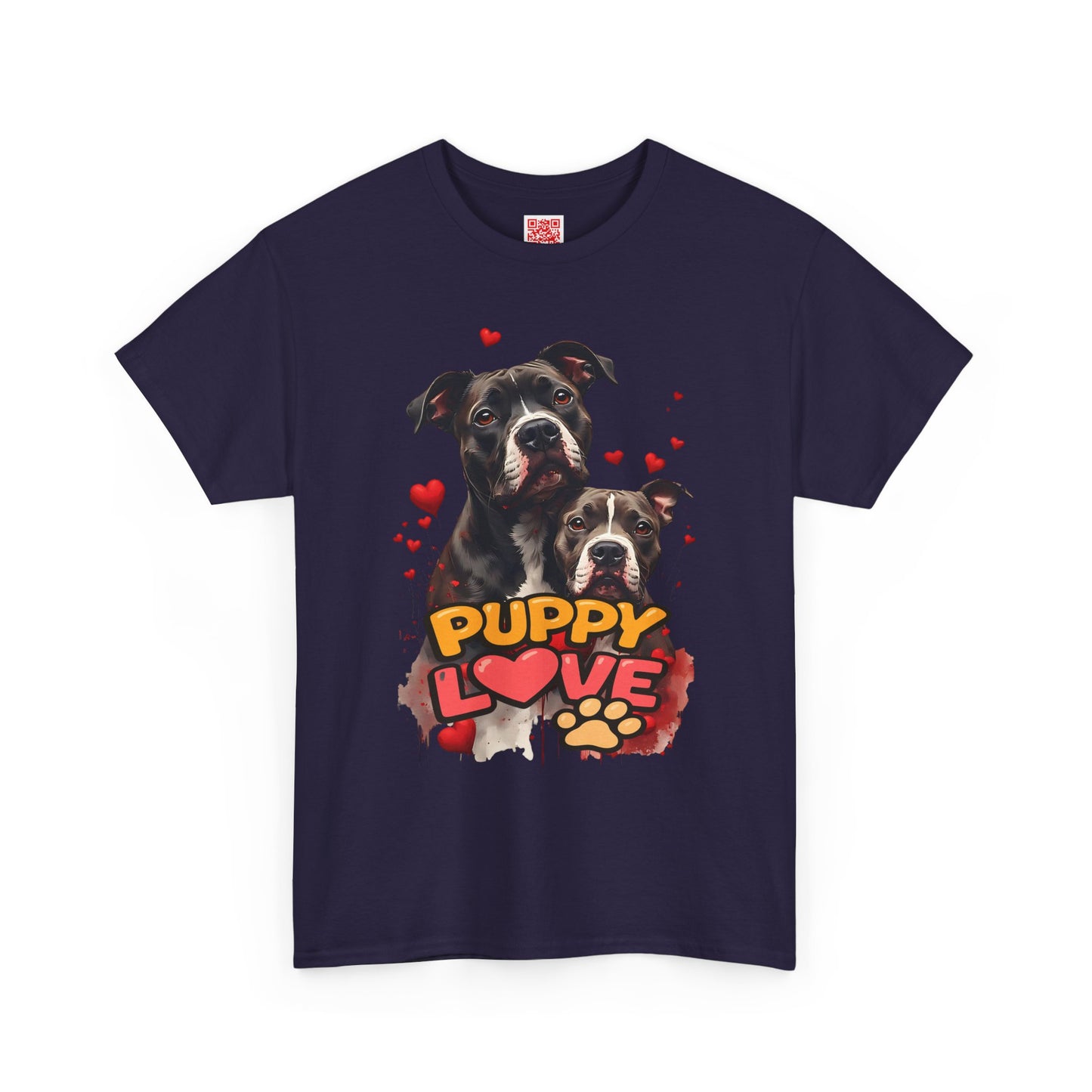 Puppy Love T-Shirt — Cute Dog Hearts Graphic Tee for Dog Lovers