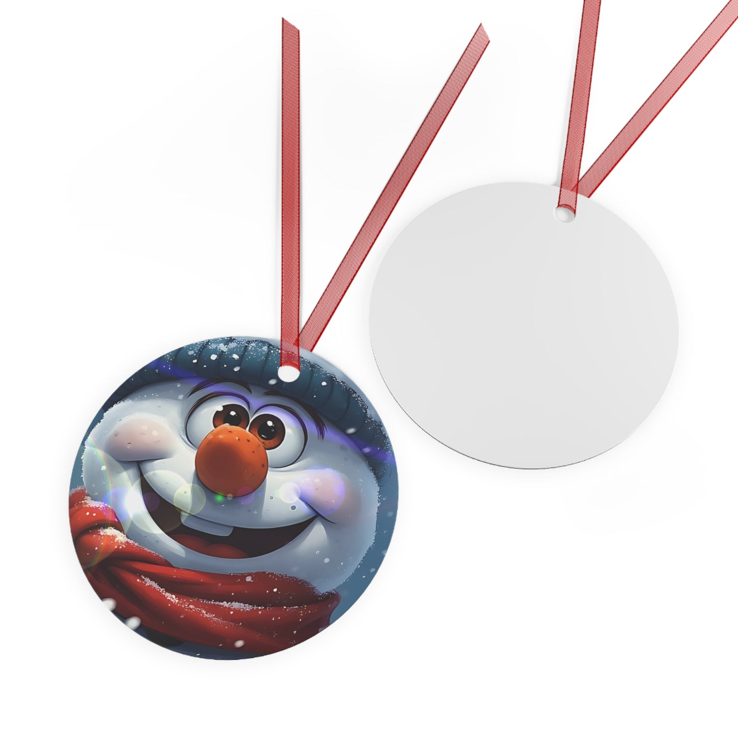 Festive Snowman Bell Metal Ornament — Cute Holiday Tree Decoration