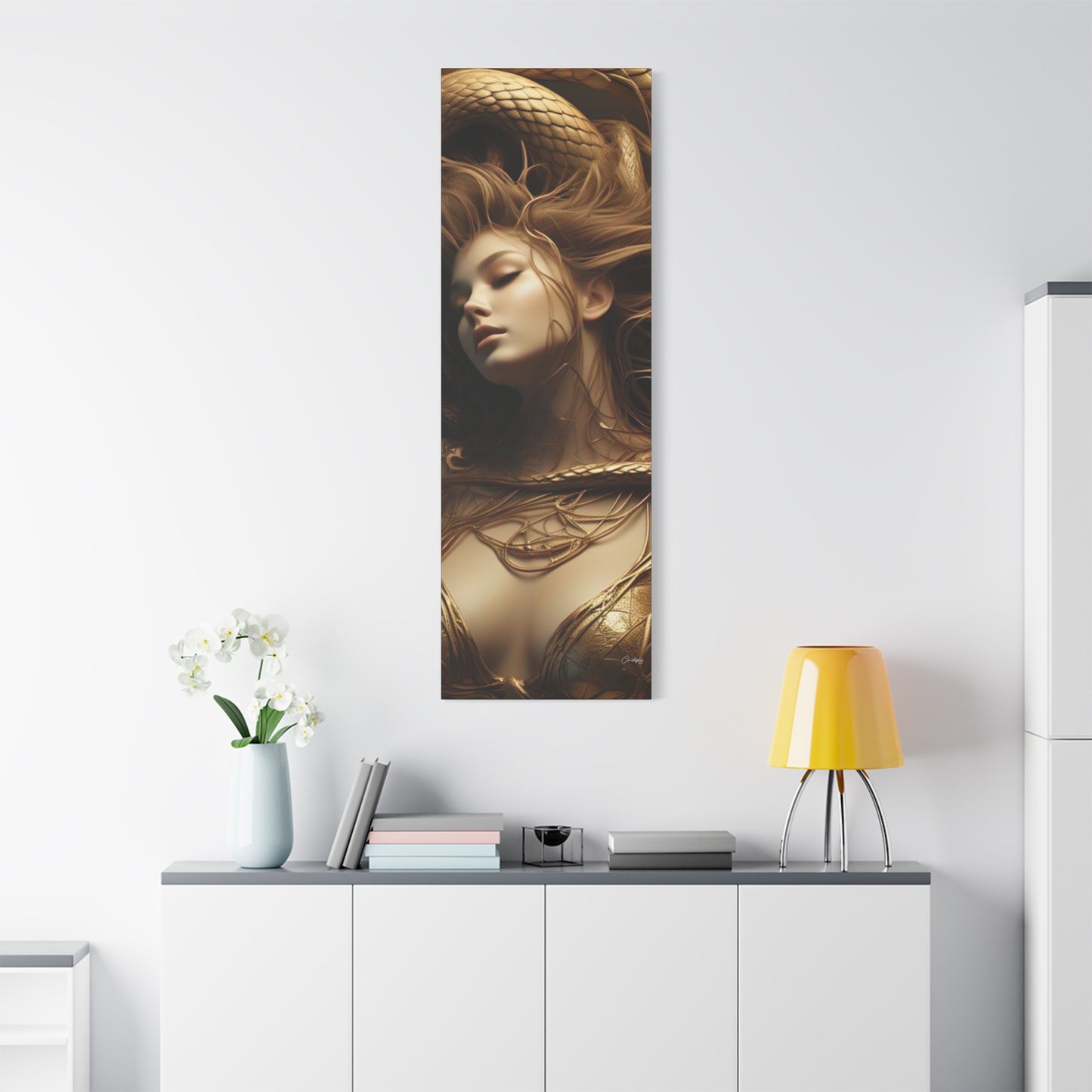 Goddess of Serpents Canvas Art - Stretched Matte Wall Decor