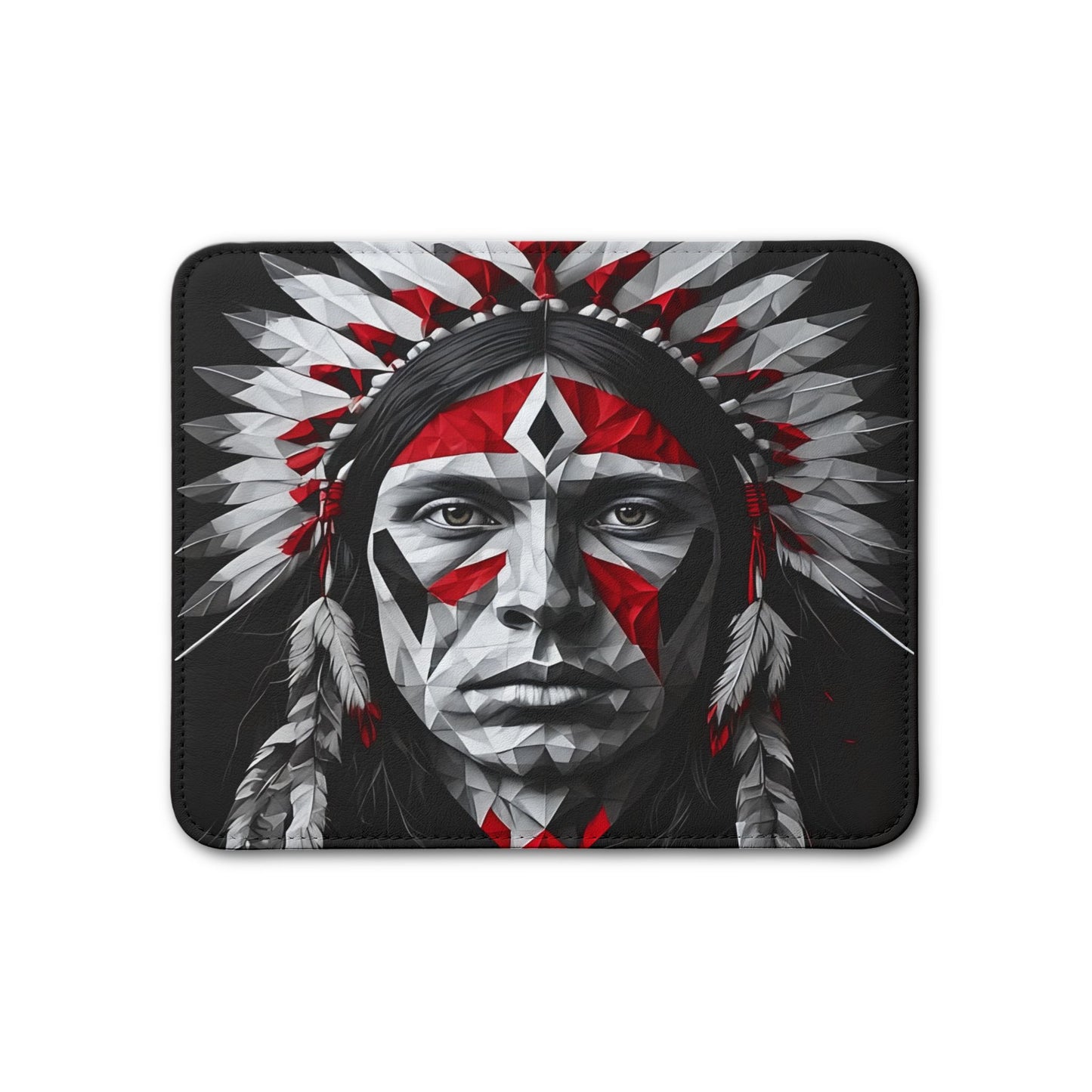Leather Placemat — Geometric Native Chief Artwork Placemat