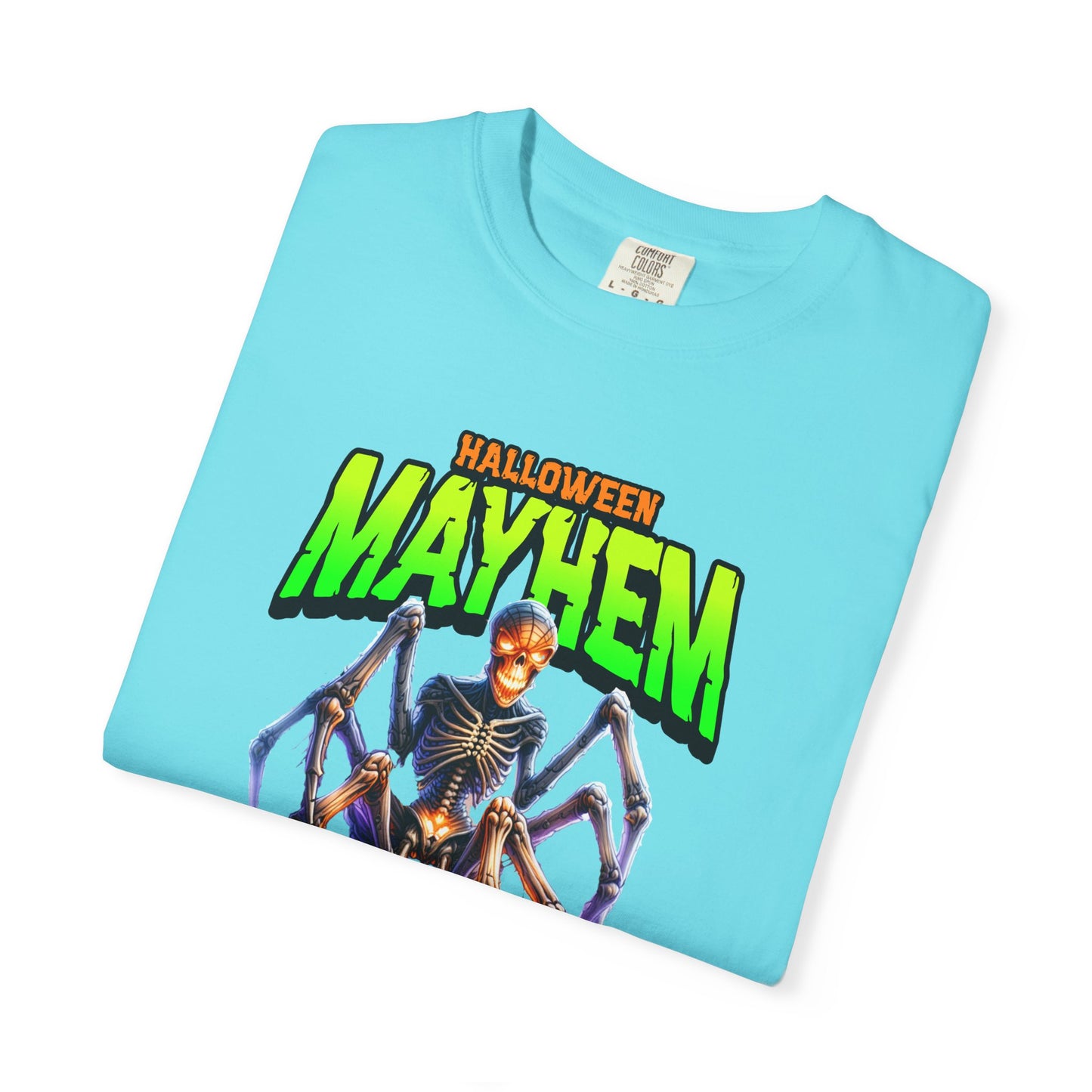 Halloween Mayhem Unisex T-Shirt, Spooky Tee for Men & Women, Perfect for Halloween Parties, Trick or Treat, Eerie Vibes, Unique Costume