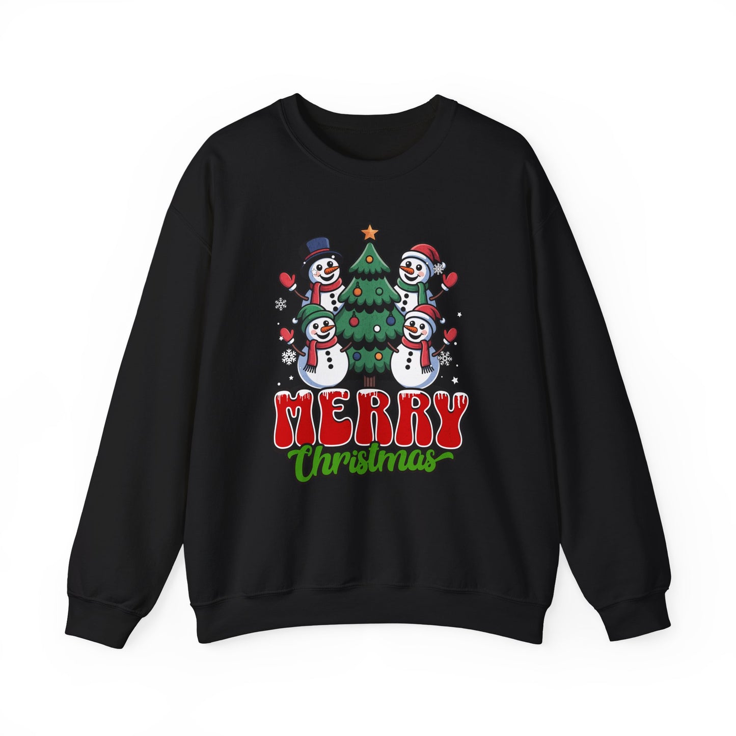 Merry Christmas Snowman Crewneck Sweatshirt