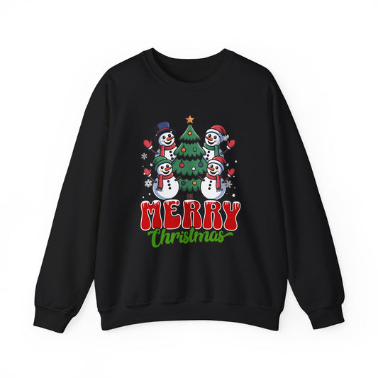 Merry Christmas Snowman Crewneck Sweatshirt