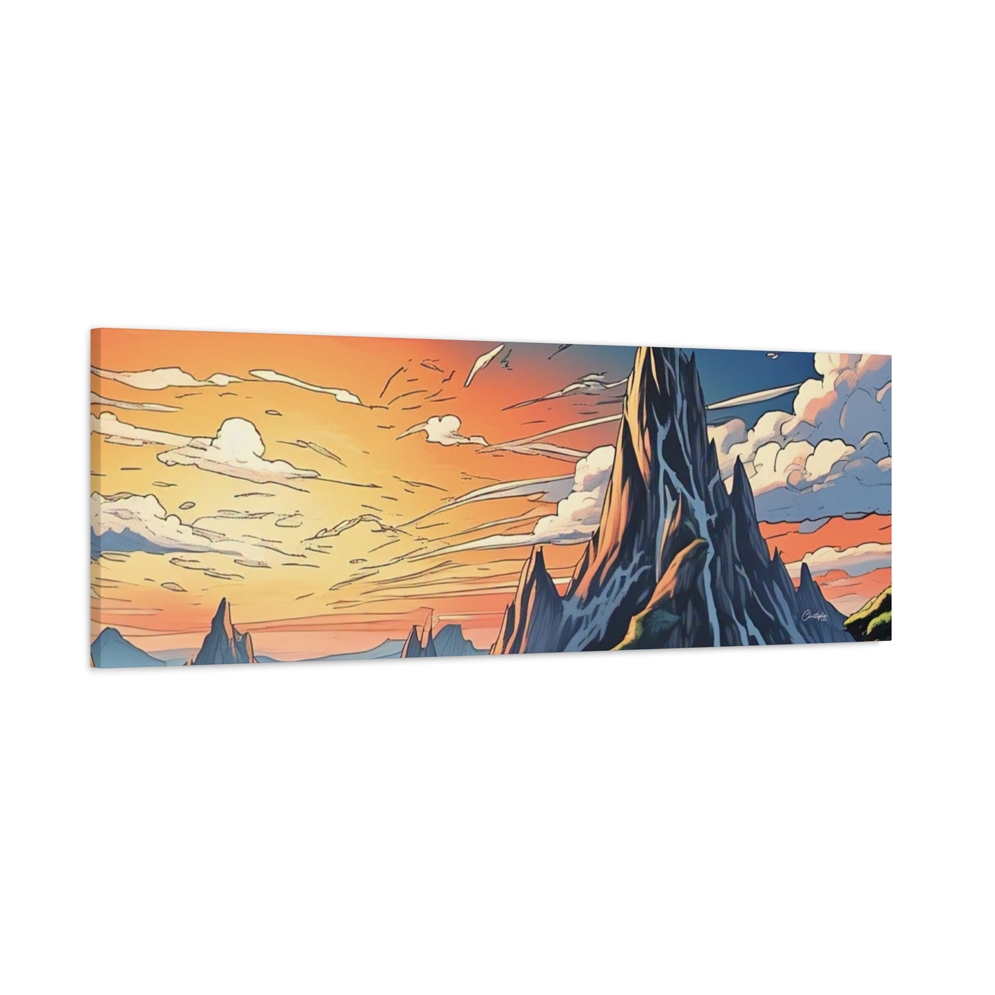 Stretched Canvas Art Print, Mountain Sunrise Landscape Decor, Wall Art for Home, Gift for Nature Lovers, Perfect for Living Room, [...]