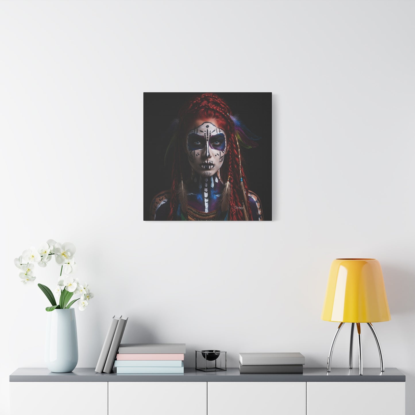 Colorful Tribal Art Canvas Print - Bohemian Home Decor