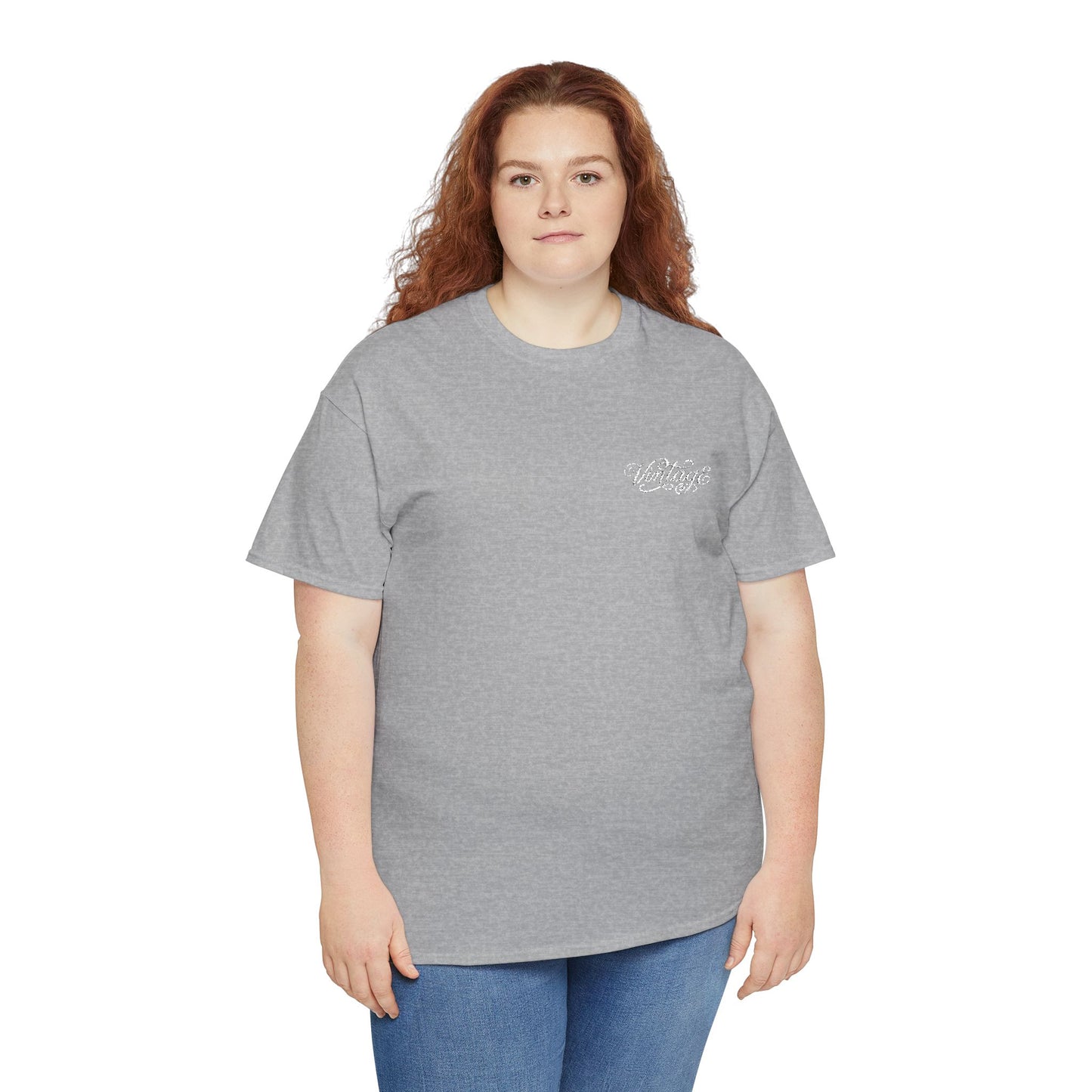 T-Shirt — Vintage in White Chest Logo Tee