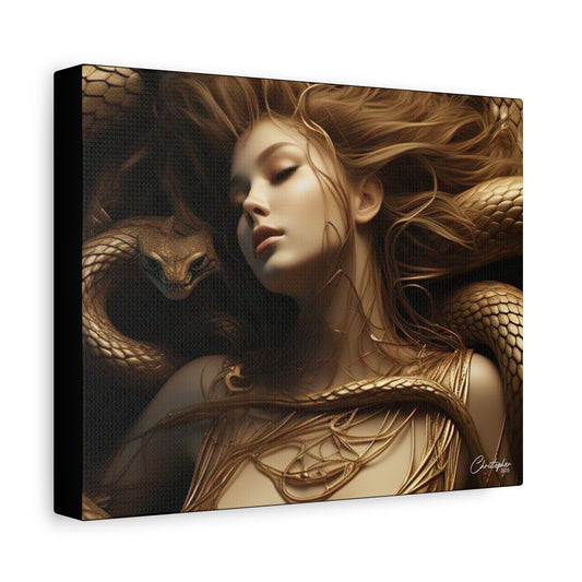 Goddess of Serpents Canvas Art - Stretched Matte Wall Decor