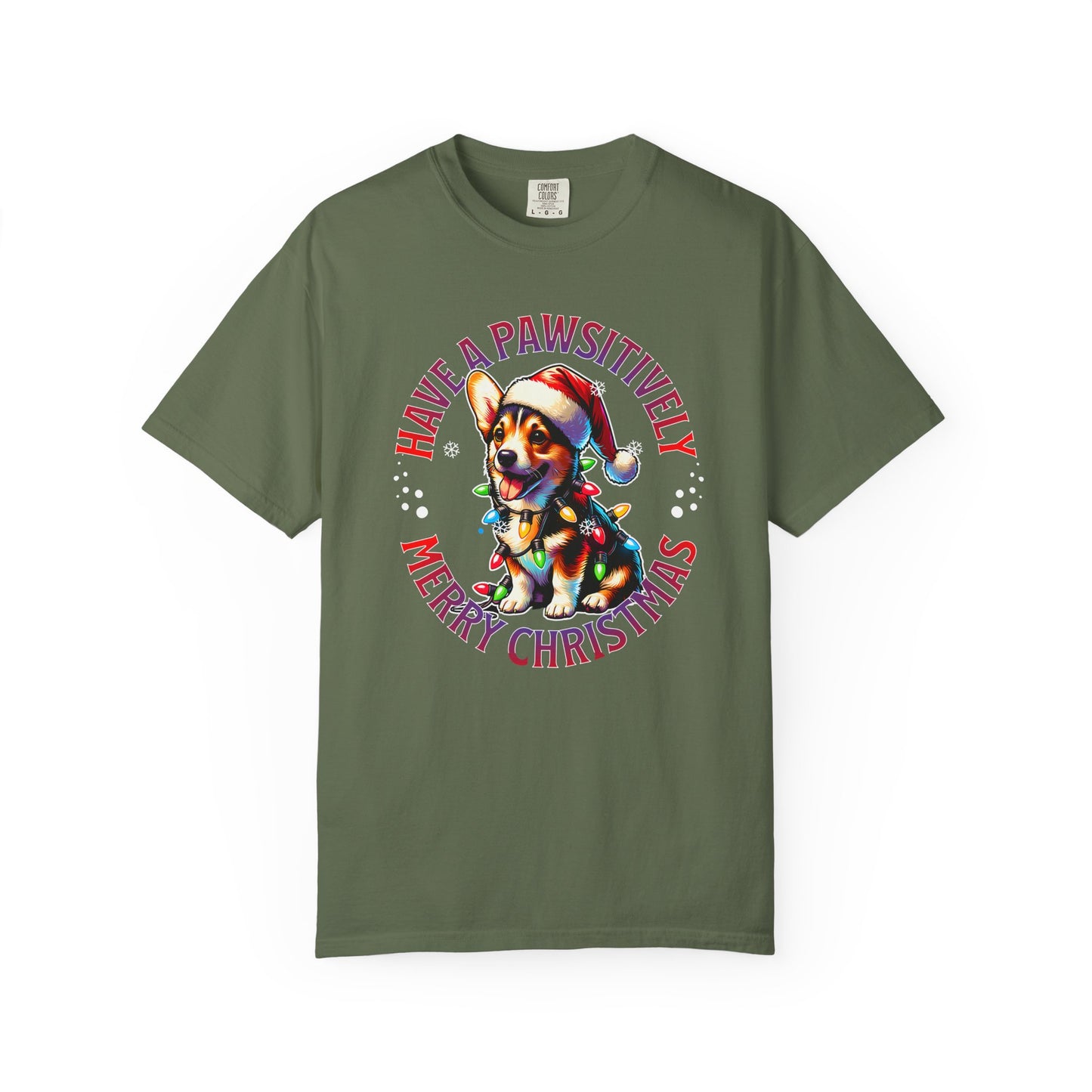 Christmas Corgi T-Shirt – "Have a Pawsitively Merry Christmas" Holiday Tee