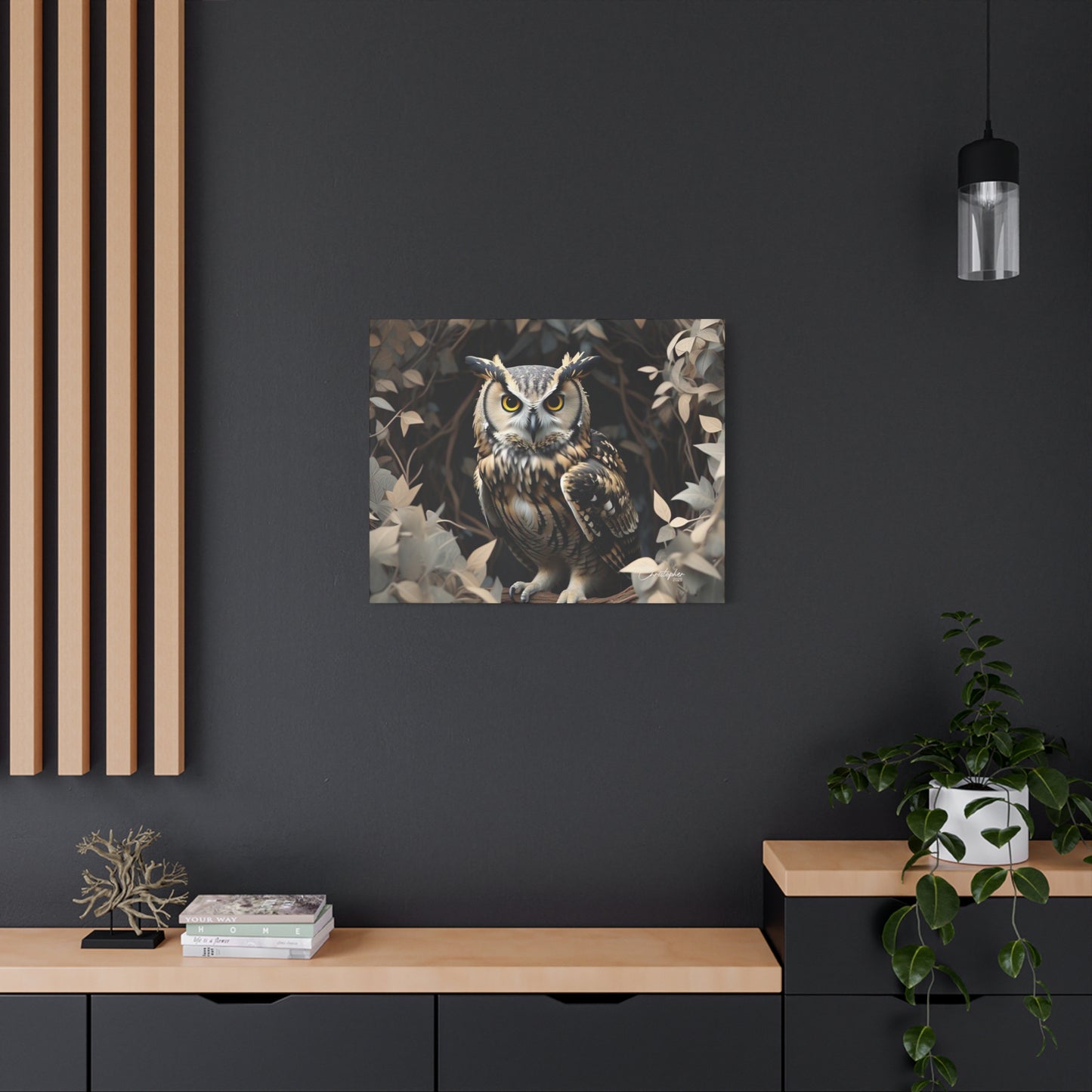 Realistic Owl Canvas Art - Nature Wall Decor for Home & Office