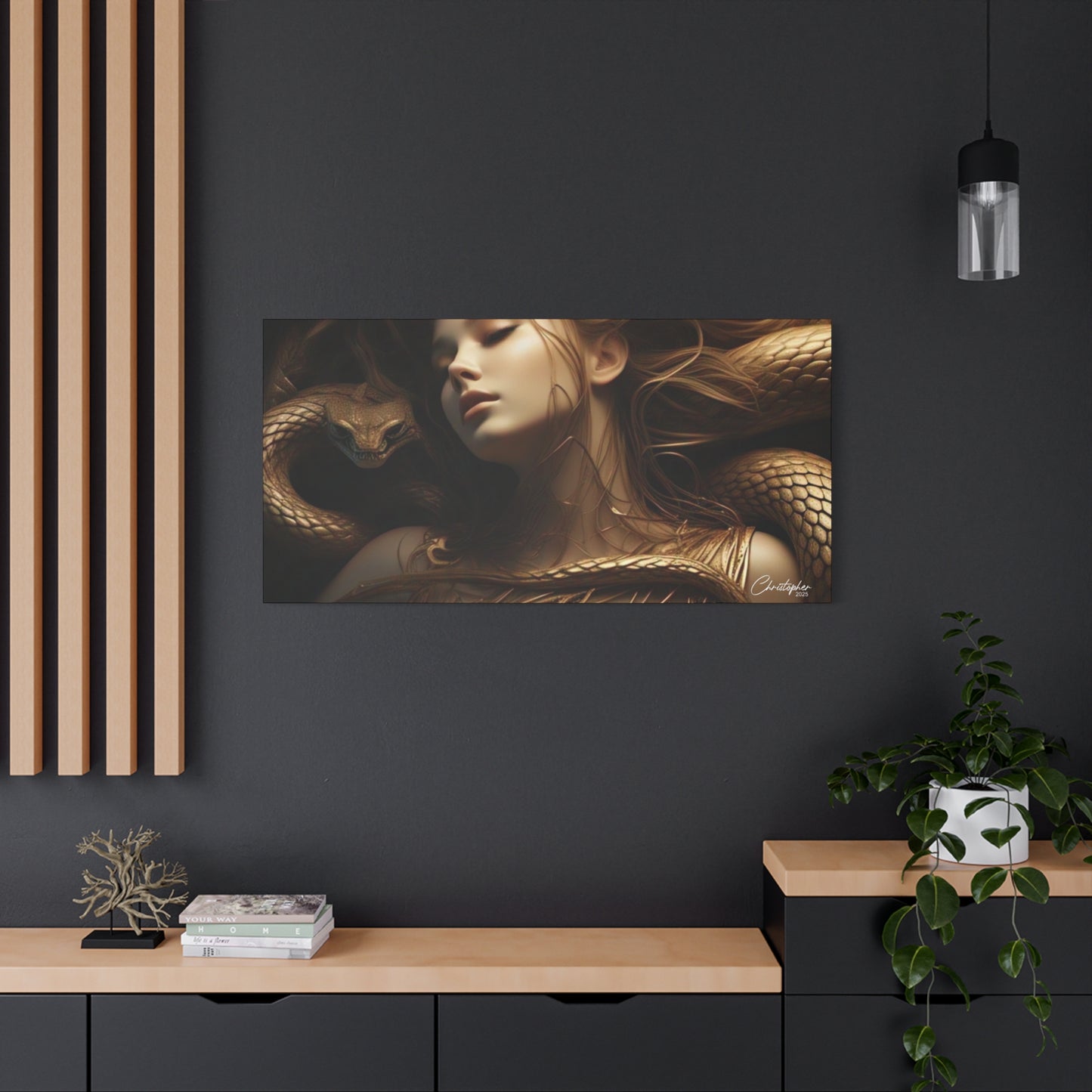 Goddess of Serpents Canvas Art - Stretched Matte Wall Decor