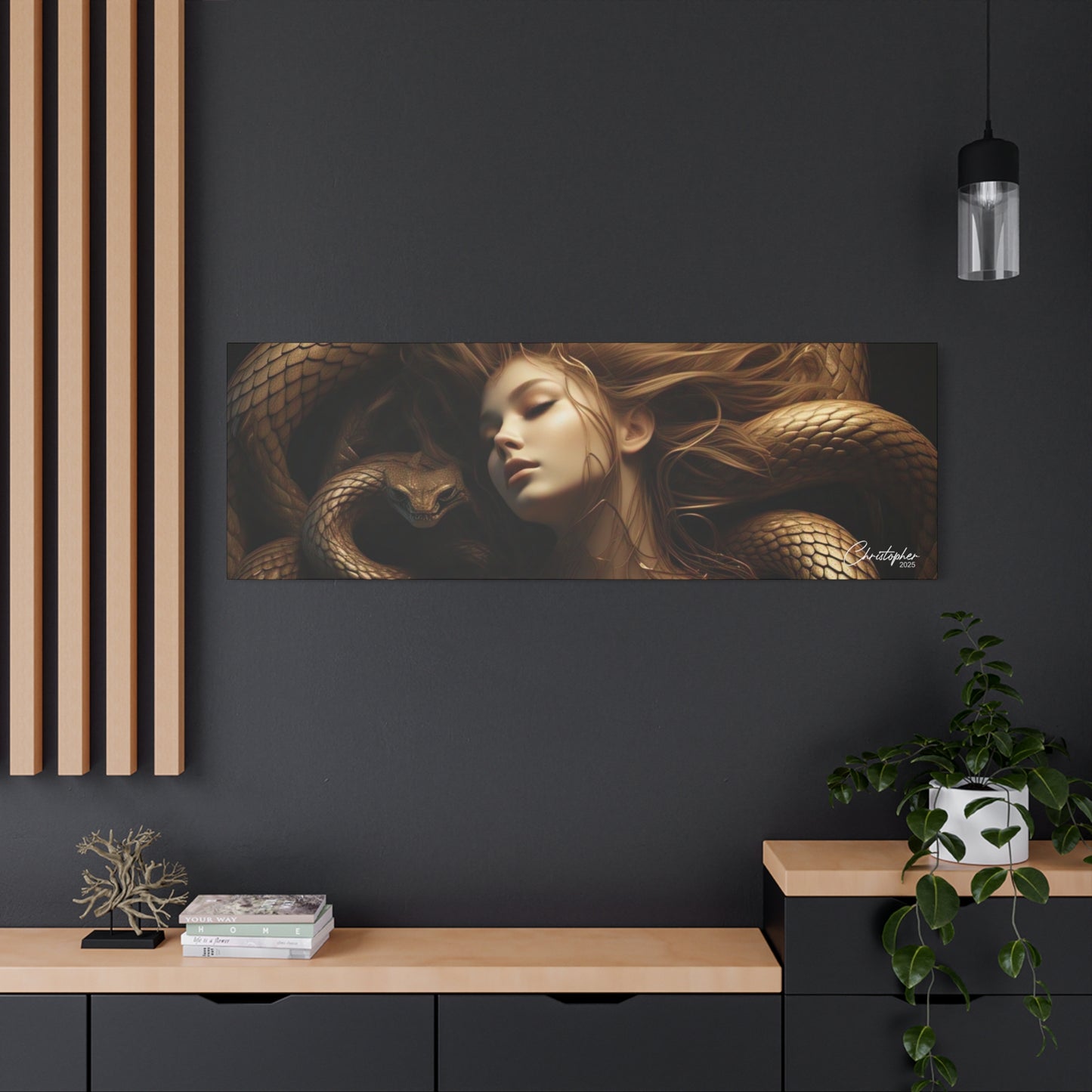 Goddess of Serpents Canvas Art - Stretched Matte Wall Decor