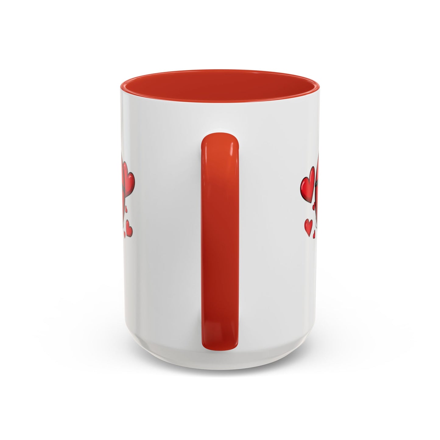 Cute Cartoon Heart Coffee Mug — Valentine Love Accent Mug (11/15oz)