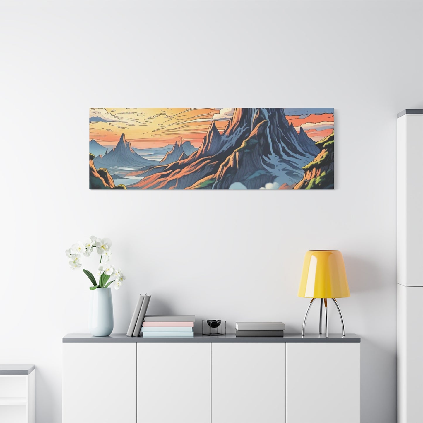 Stretched Canvas Art Print, Mountain Sunrise Landscape Decor, Wall Art for Home, Gift for Nature Lovers, Perfect for Living Room, [...]