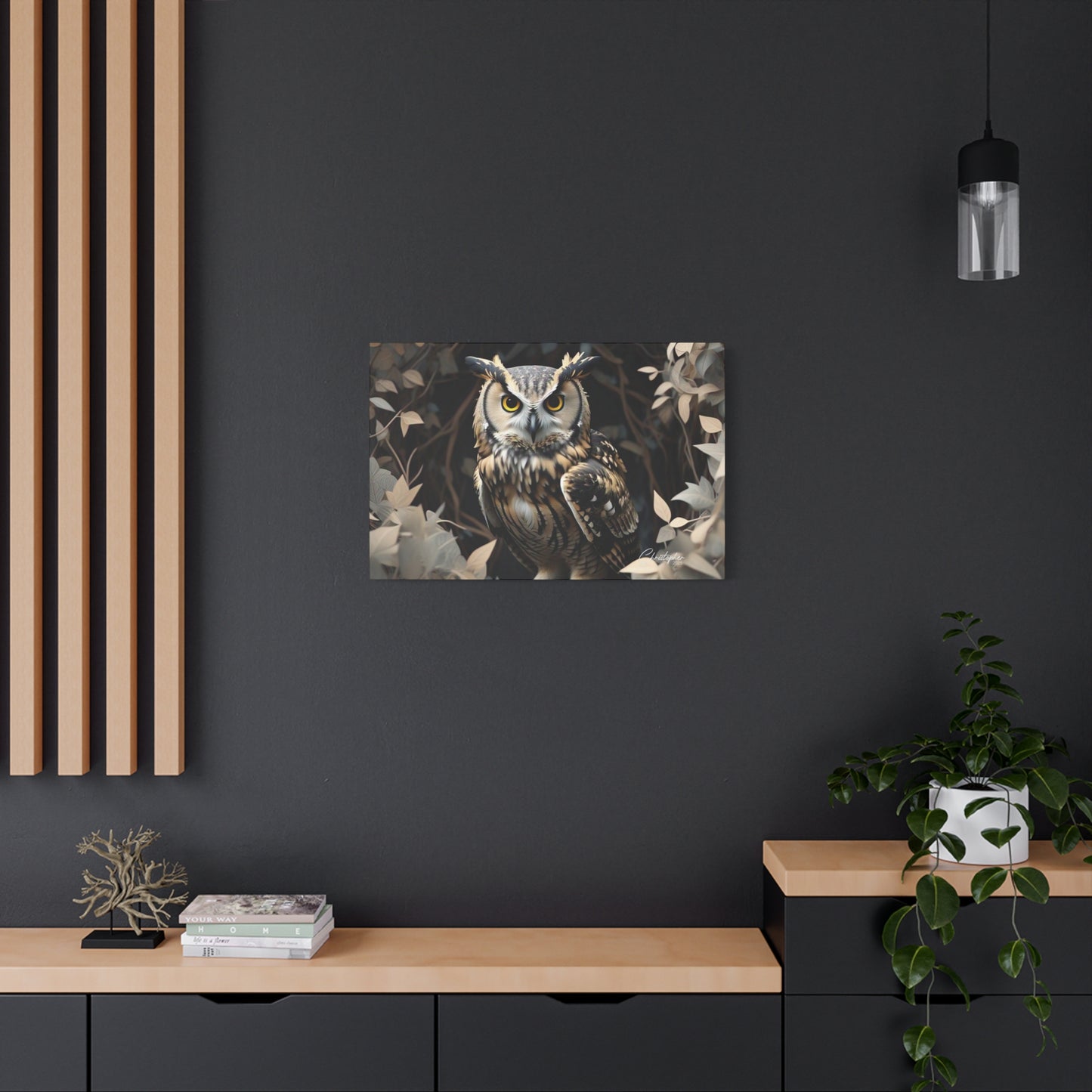 Realistic Owl Canvas Art - Nature Wall Decor for Home & Office