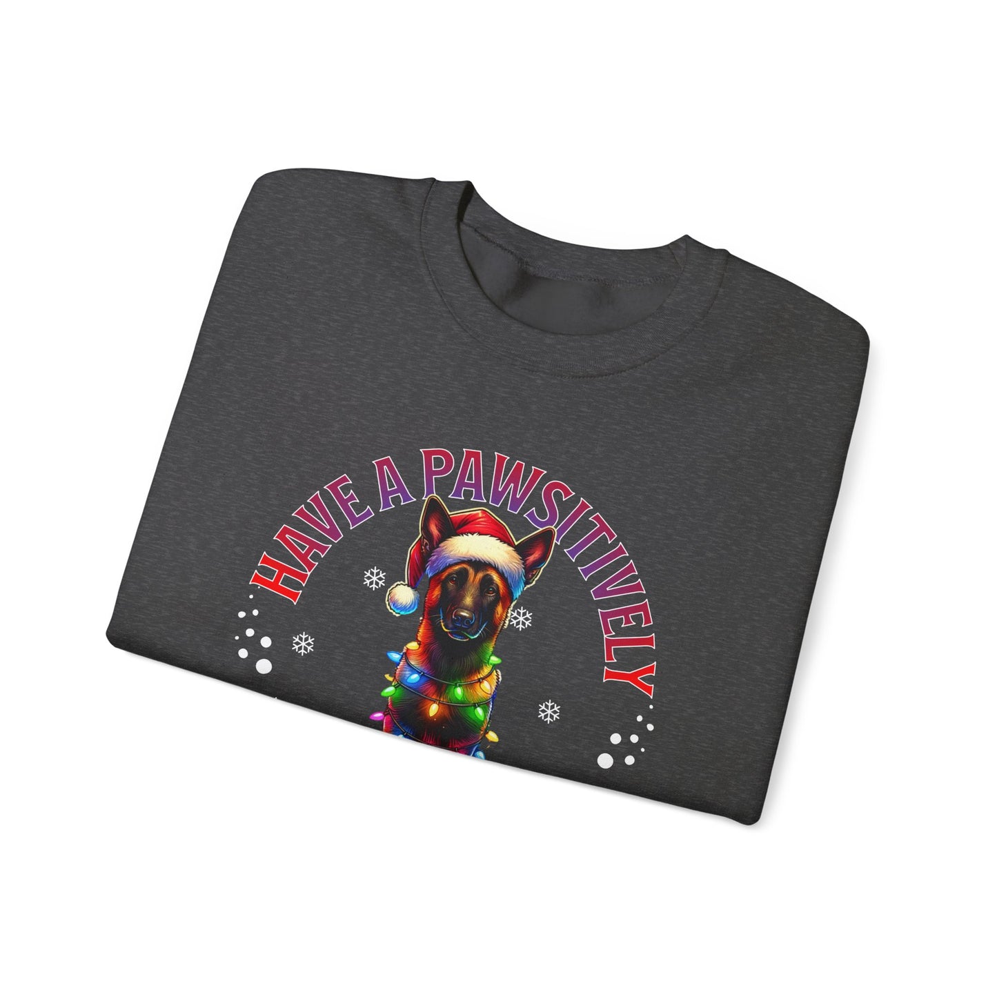 Christmas Dachshund Sweatshirt - "Have a Pawsitively Merry Christmas" Cute Holiday Dog Crewneck