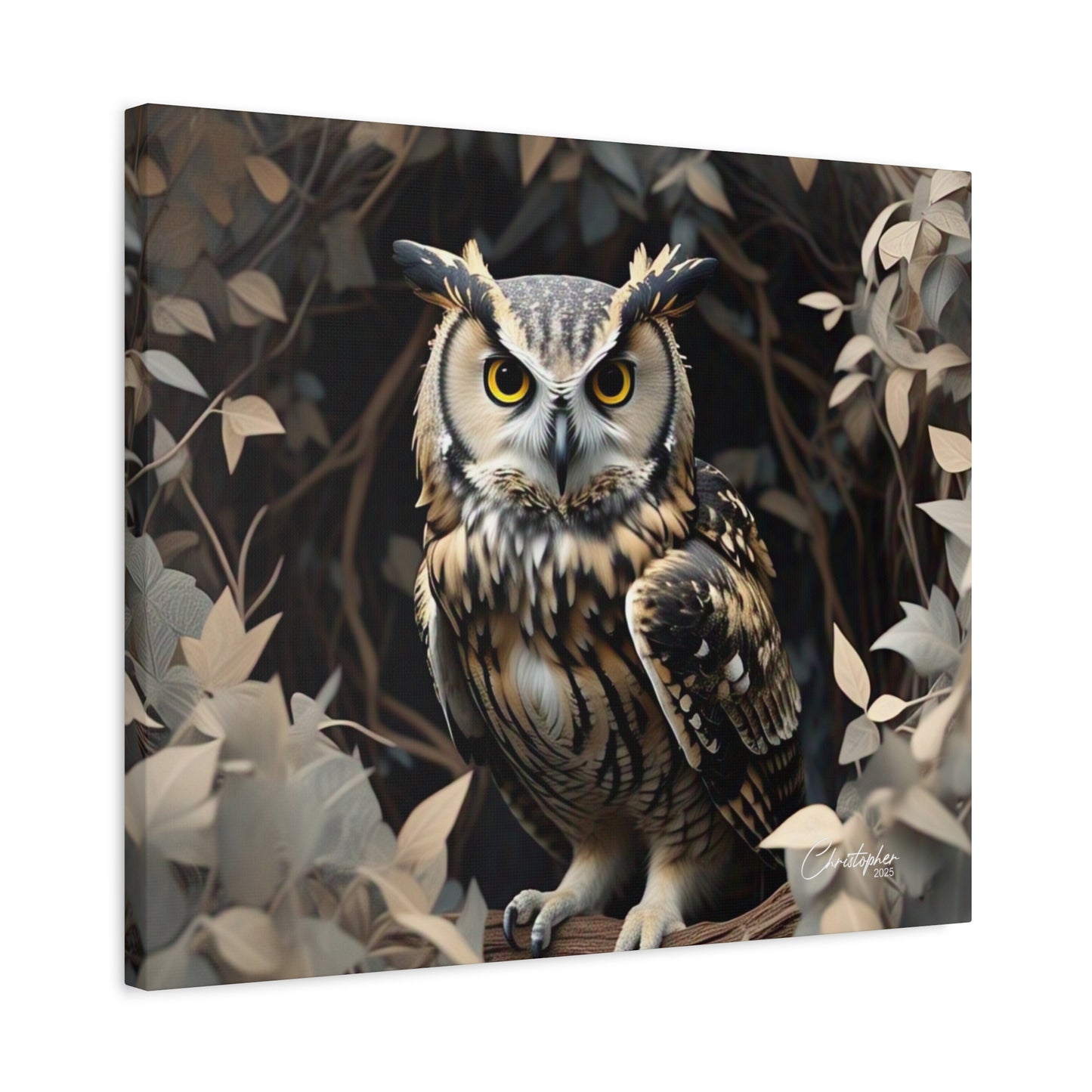 Realistic Owl Canvas Art - Nature Wall Decor for Home & Office