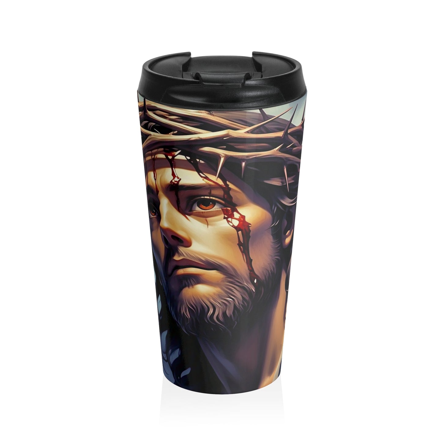 Faith-Inspired Travel Mug, Coffee Mug for Christians, Religious Travel Cup, Spiritual Gift, Unique Christian Art Mug