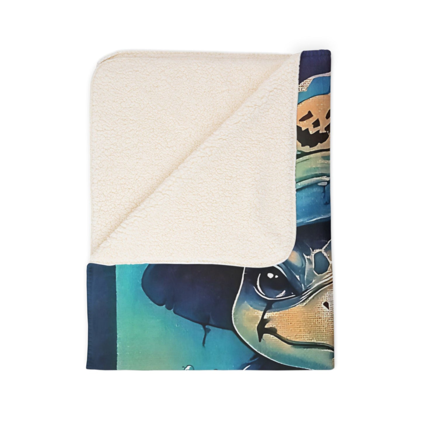 Original Laser Engraved Art ,Fleece Sherpa Blanket