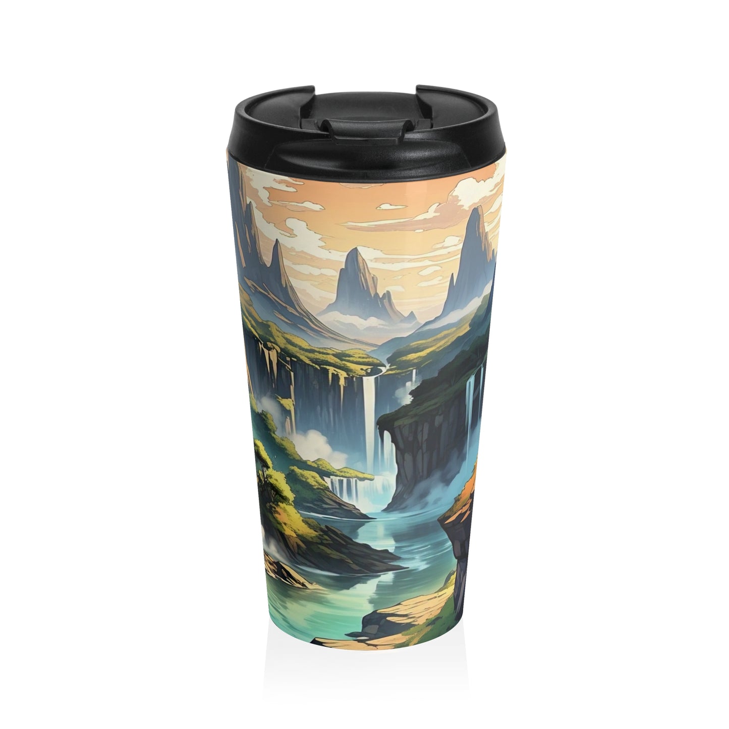 Nature-Themed Stainless Steel Travel Mug, Adventure Mug, Outdoor Gift, Camping Accessory, Eco-Friendly Coffee Cup