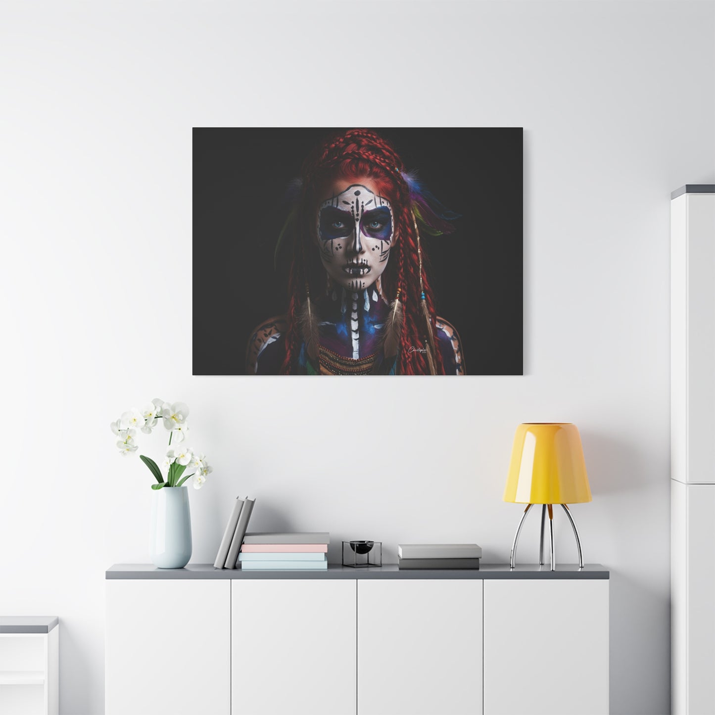 Colorful Tribal Art Canvas Print - Bohemian Home Decor