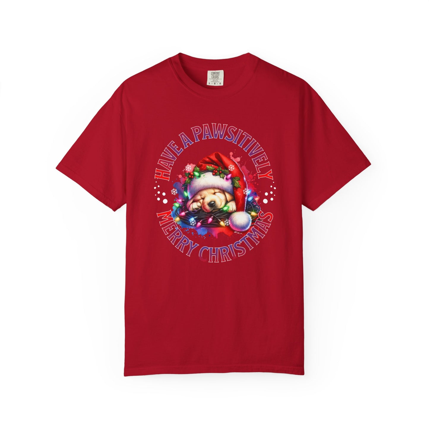Christmas Puppy T-Shirt — "Have a Pawsitively Merry Christmas" Holiday Tee