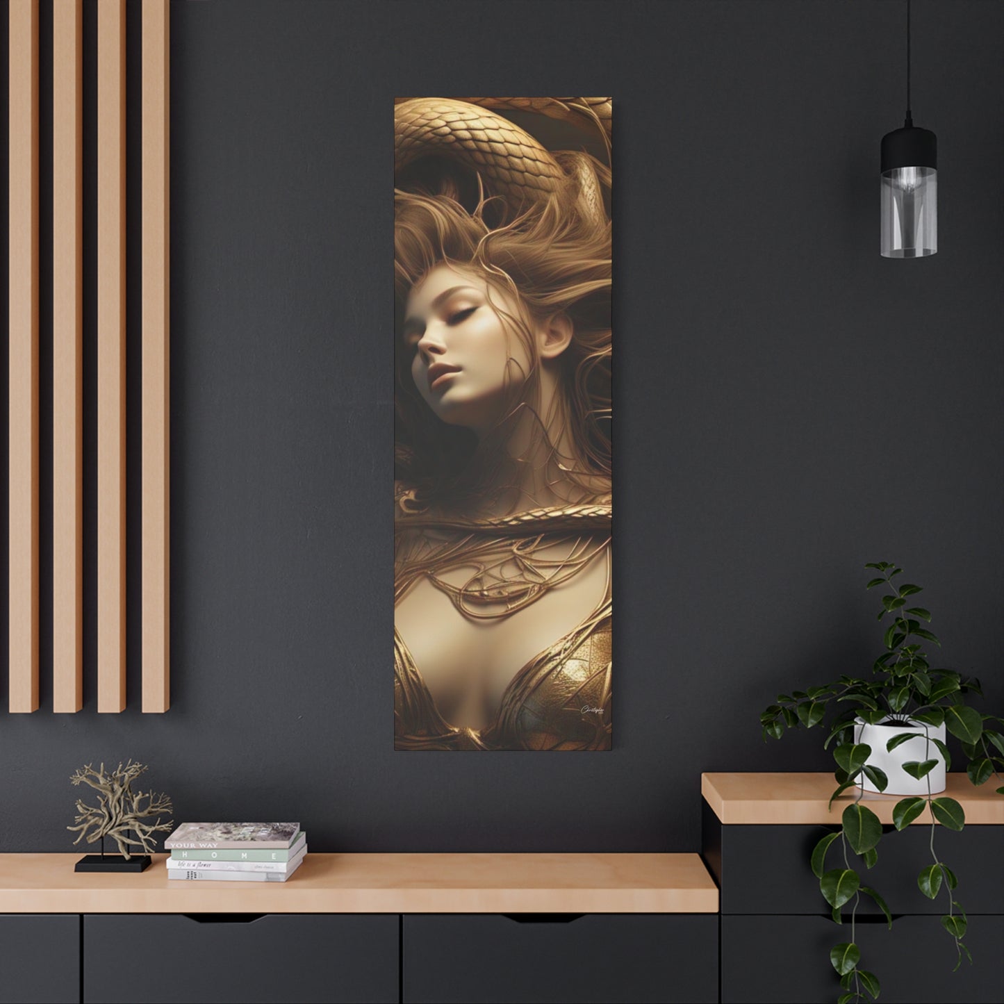Goddess of Serpents Canvas Art - Stretched Matte Wall Decor