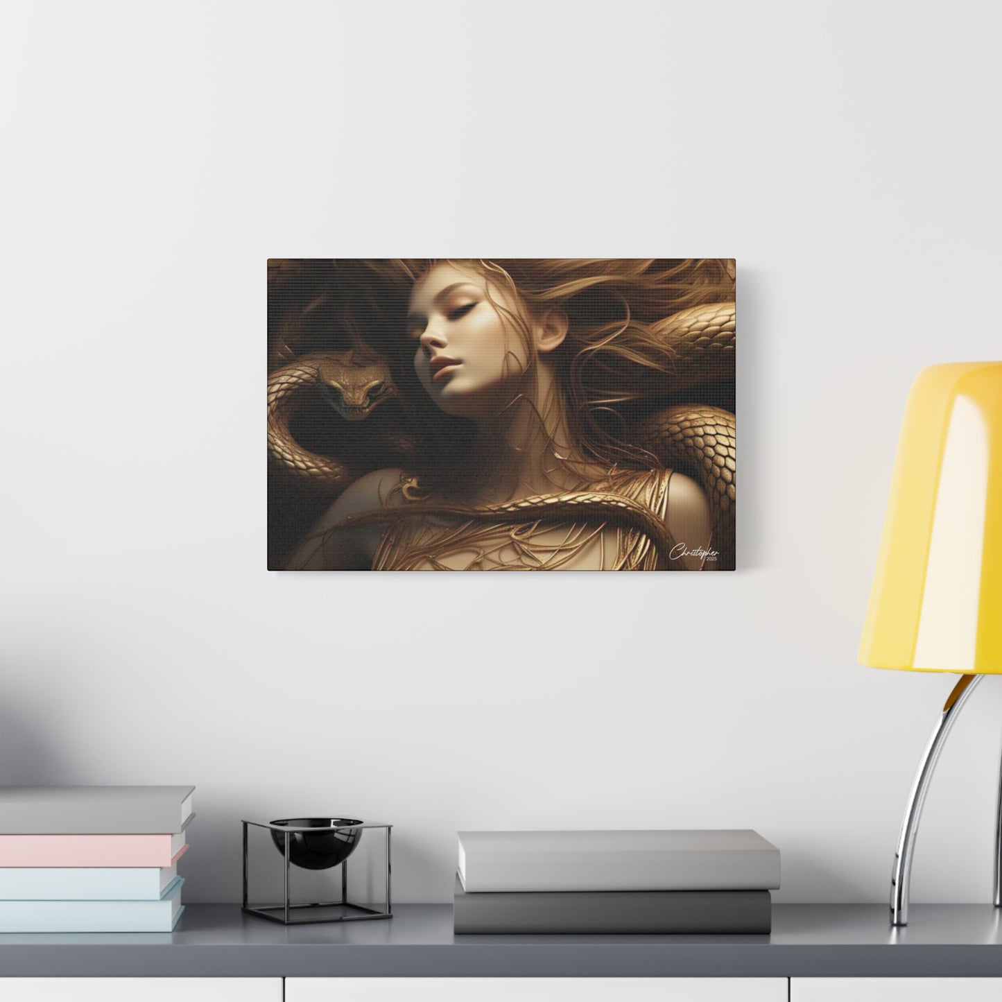Goddess of Serpents Canvas Art - Stretched Matte Wall Decor