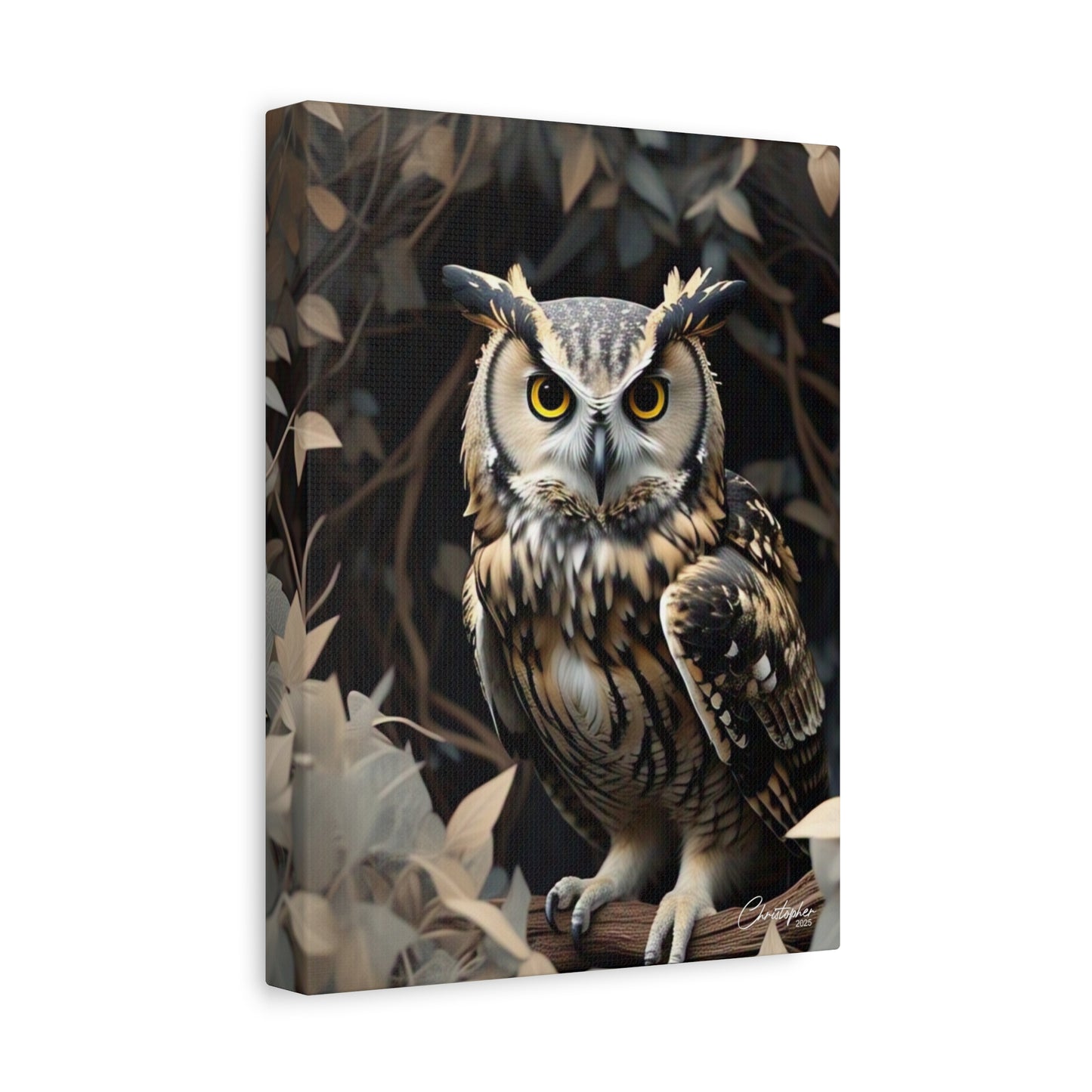 Realistic Owl Canvas Art - Nature Wall Decor for Home & Office