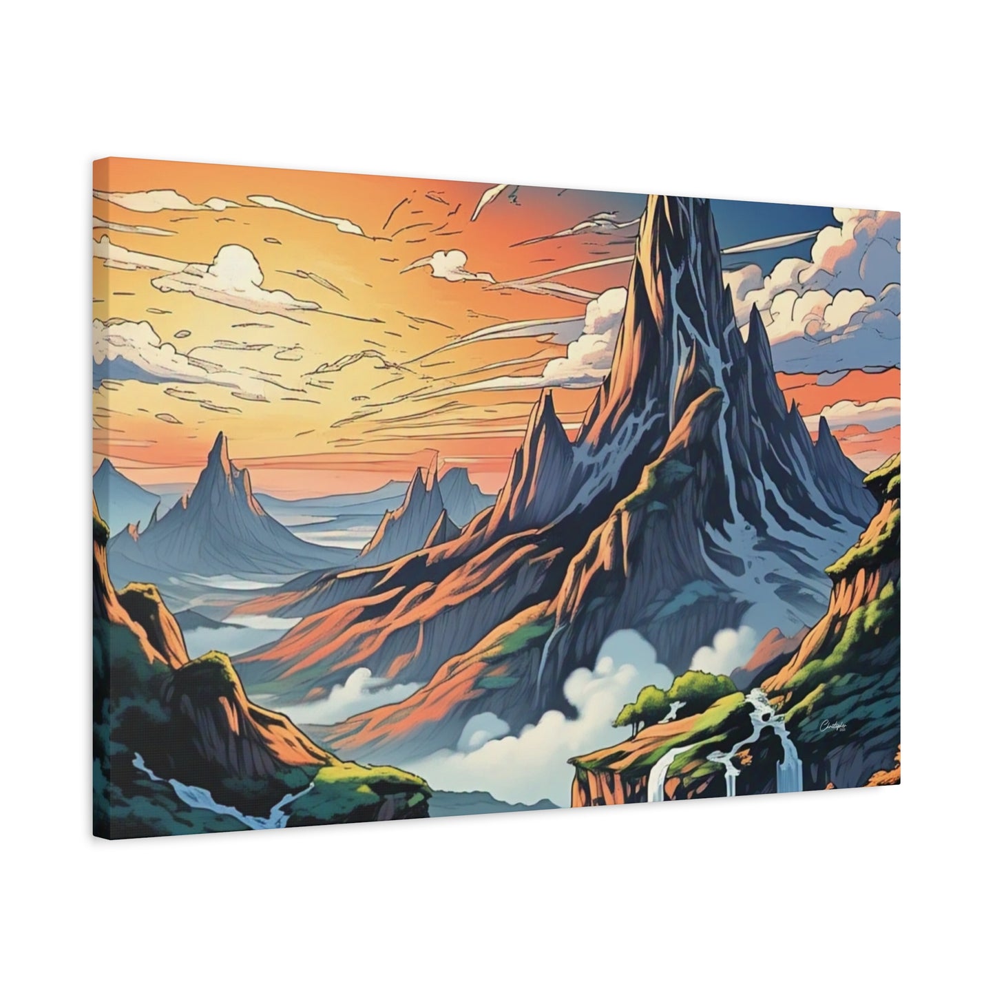 Stretched Canvas Art Print, Mountain Sunrise Landscape Decor, Wall Art for Home, Gift for Nature Lovers, Perfect for Living Room, [...]