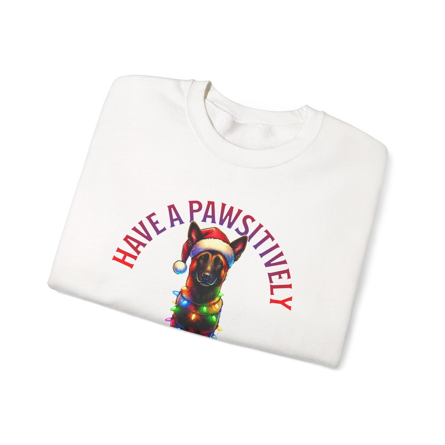 Christmas Dachshund Sweatshirt - "Have a Pawsitively Merry Christmas" Cute Holiday Dog Crewneck