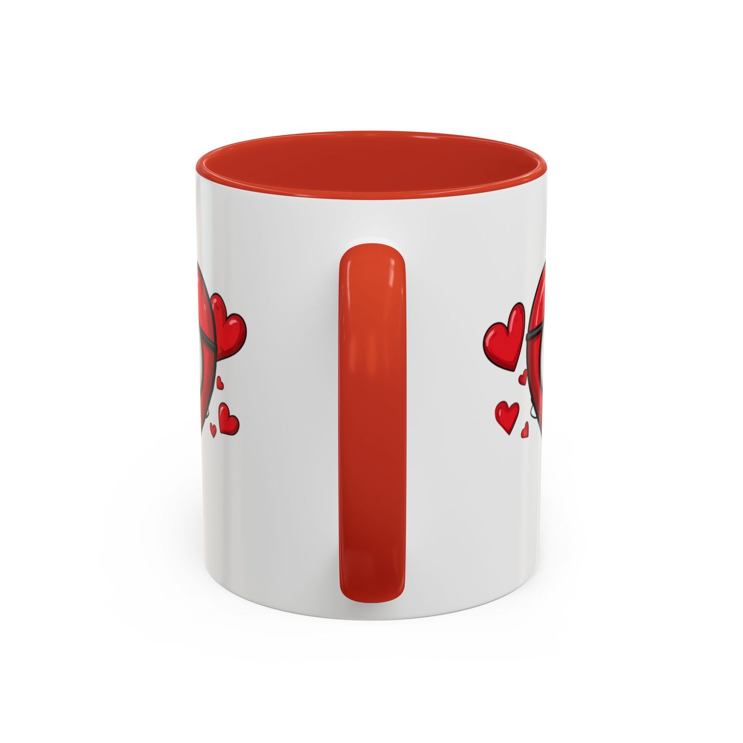 Cute Cartoon Heart Coffee Mug — Valentine Love Accent Mug (11/15oz)