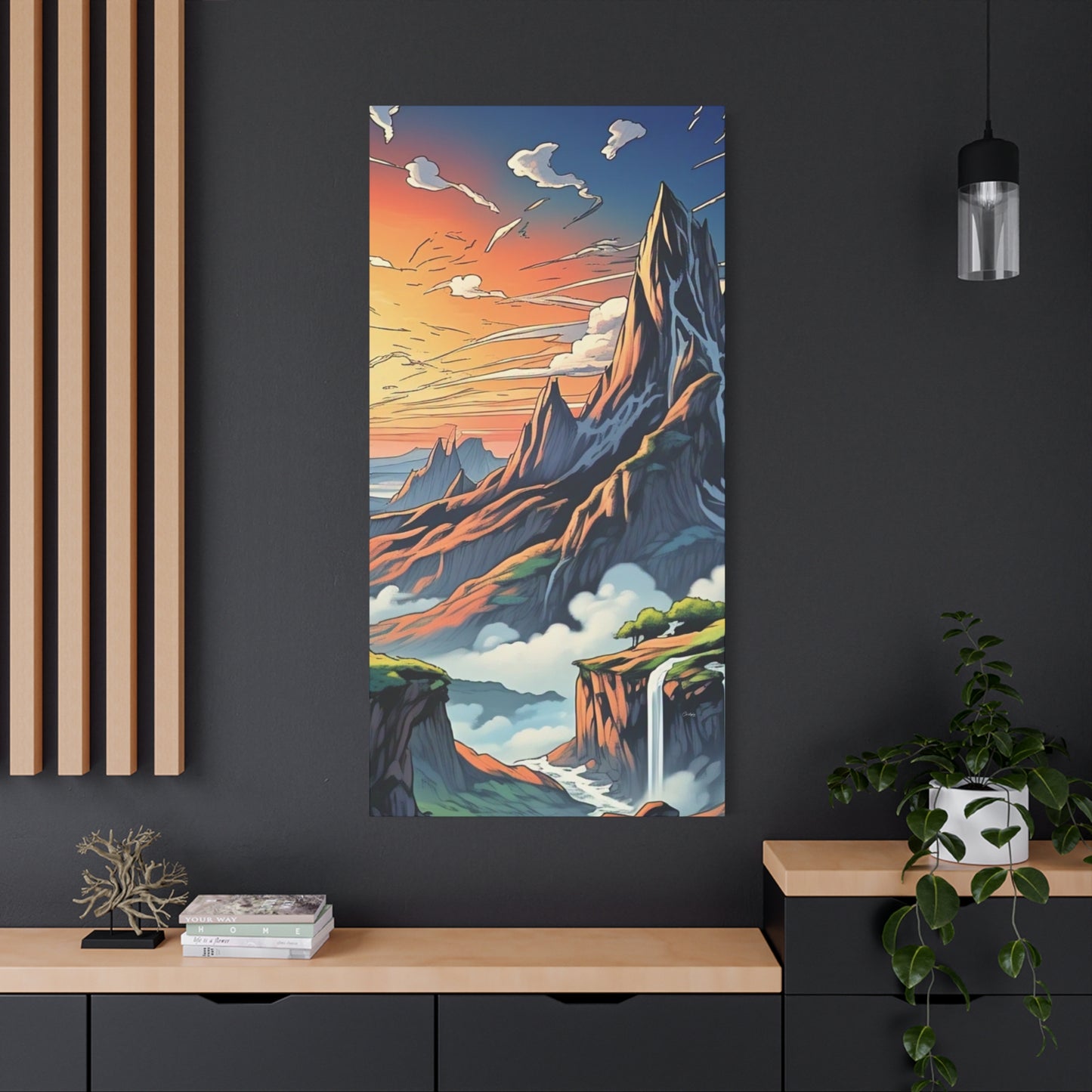 Stretched Canvas Art Print, Mountain Sunrise Landscape Decor, Wall Art for Home, Gift for Nature Lovers, Perfect for Living Room, [...]