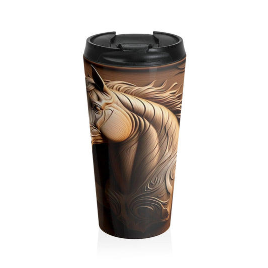 Elegant Horse Design Stainless Steel Travel Mug - Perfect for Horse Lovers, Personalized Gifts, Outdoor Adventures, Coffee, Tea
