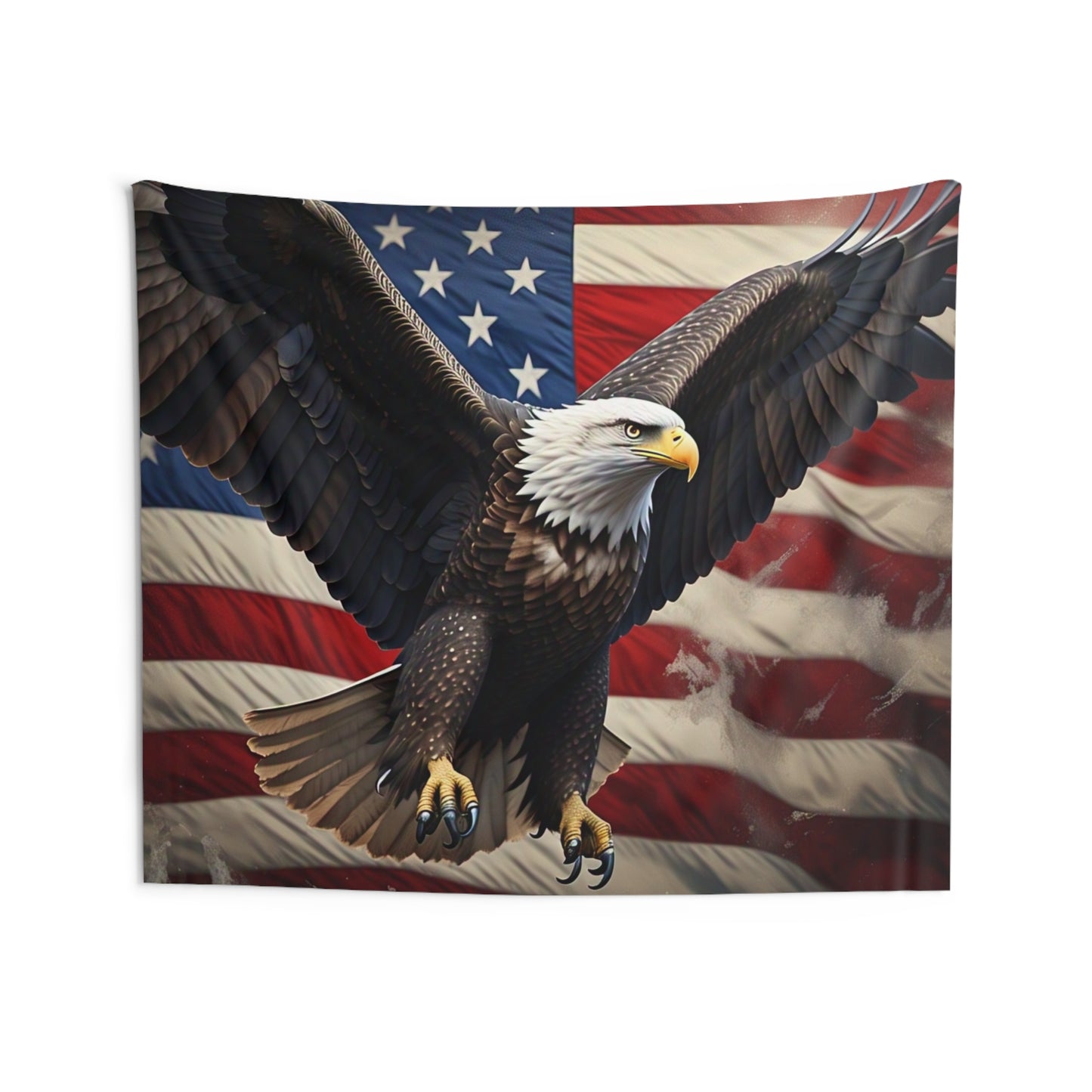 American Bald Eagle Wall Tapestry – Patriotic USA Flag Home Decor