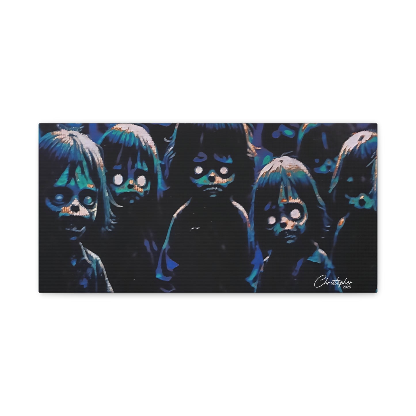 Original Laser Engraved Art, Full Wrapped Edges, Matte Canvas, Stretched, 1.25"