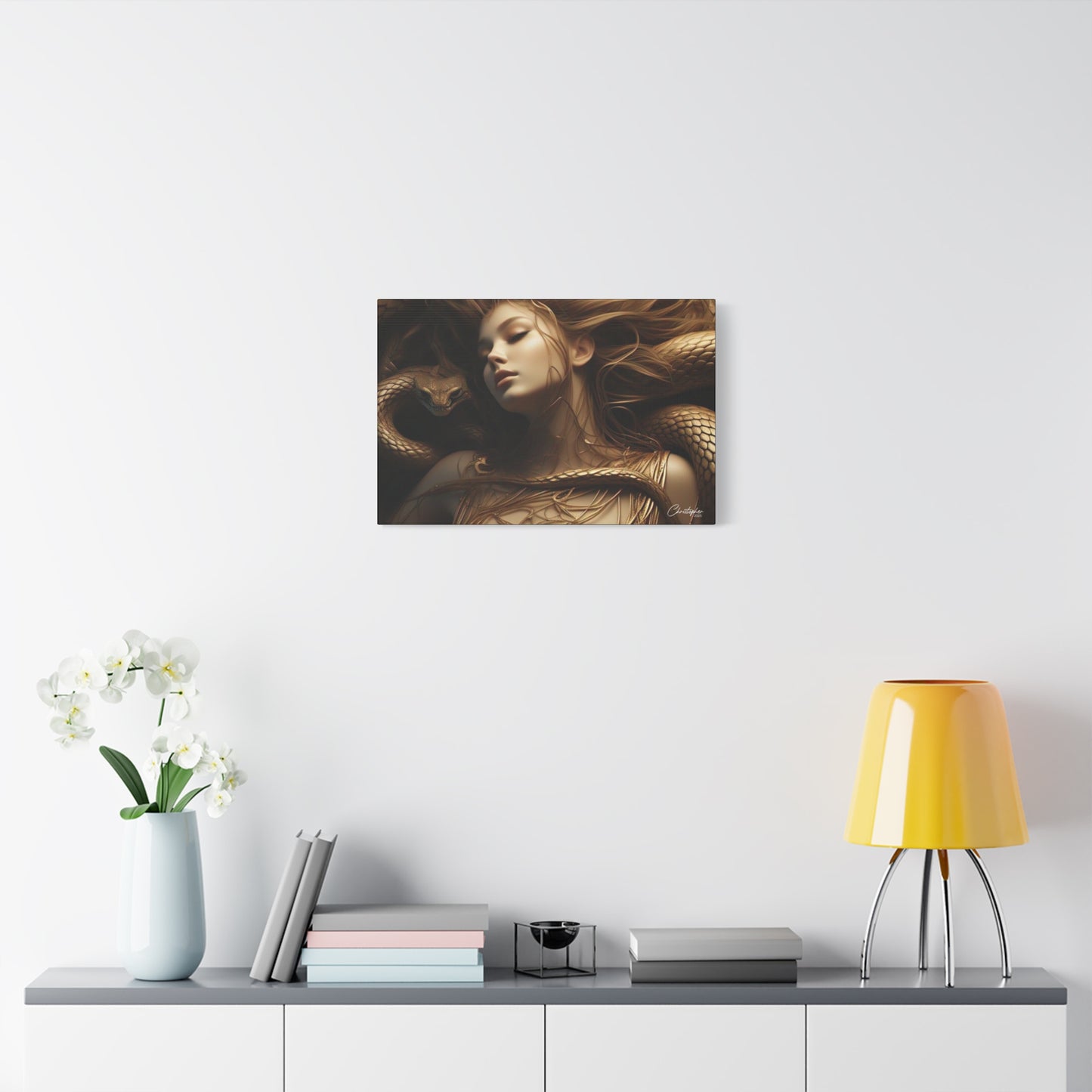 Goddess of Serpents Canvas Art - Stretched Matte Wall Decor