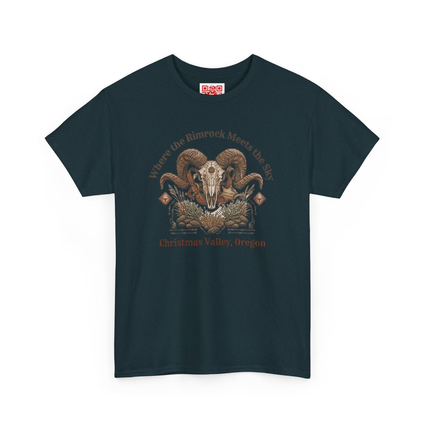 Ram Skull Graphic Tee — Christmas Valley, Oregon Vintage Desert Vibe
