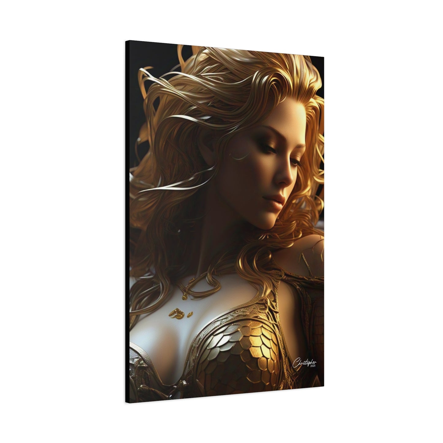 Fantasy Art Canvas Print - Serpent Goddess Home Decor