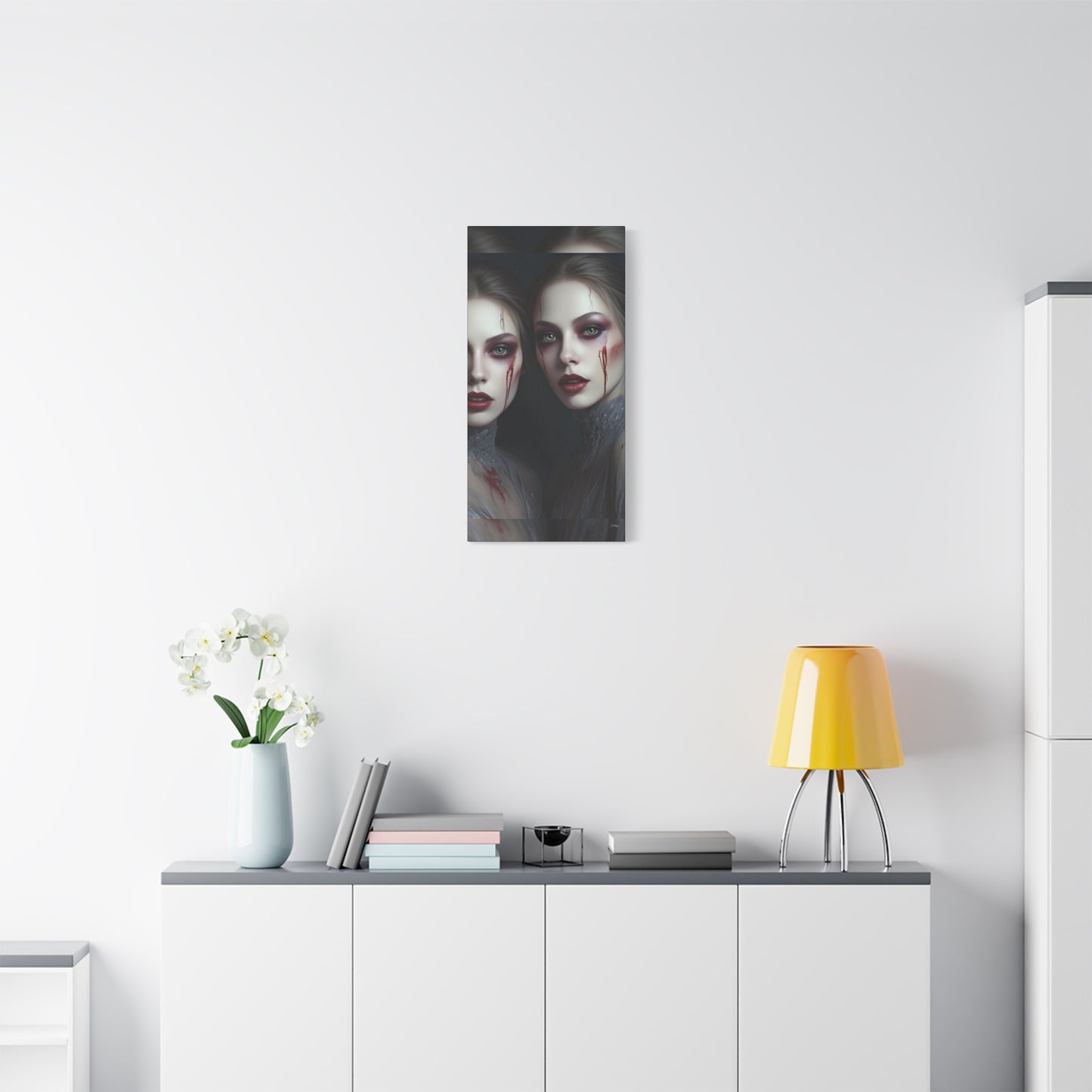 Spooky Art Canvas Print, Matte Canvas, Stretched Wall Decor, Gothic Home Decor, Halloween Art, Unique Gift