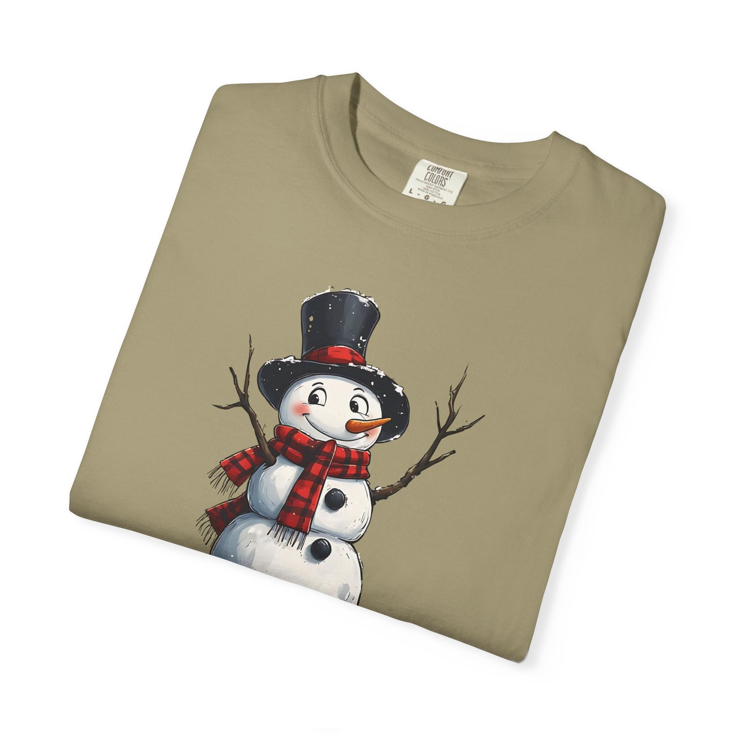 Snowman Tee — Cute Vintage Snowman with Scarf & Top Hat Holiday T-Shirt