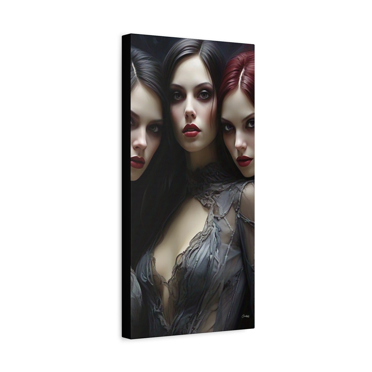 Gothic Wall Art Canvas, Fantasy Home Decor, Unique Gift for Halloween, Witchy Vibe Art, Dark Aesthetic Room Decor