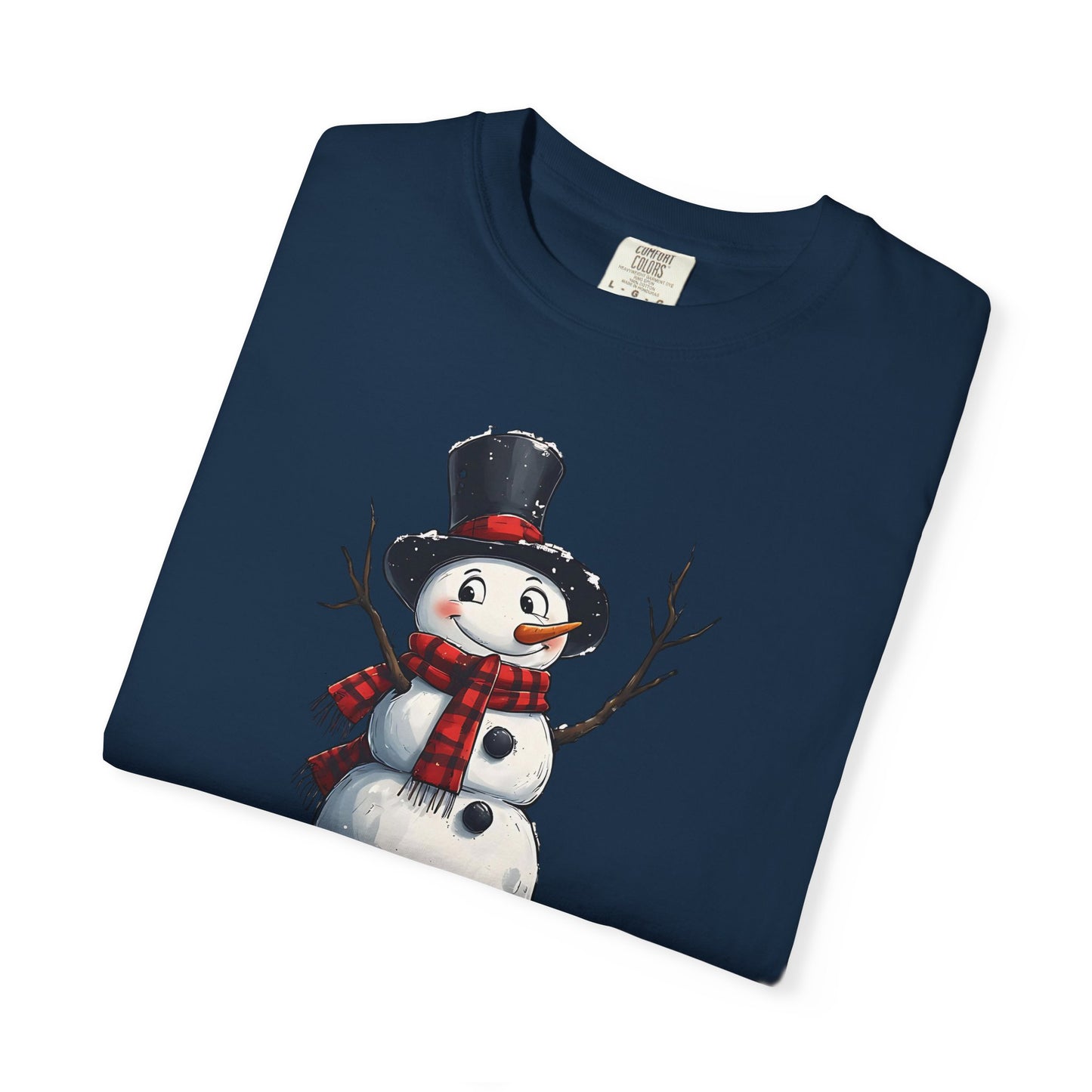 Snowman Tee — Cute Vintage Snowman with Scarf & Top Hat Holiday T-Shirt