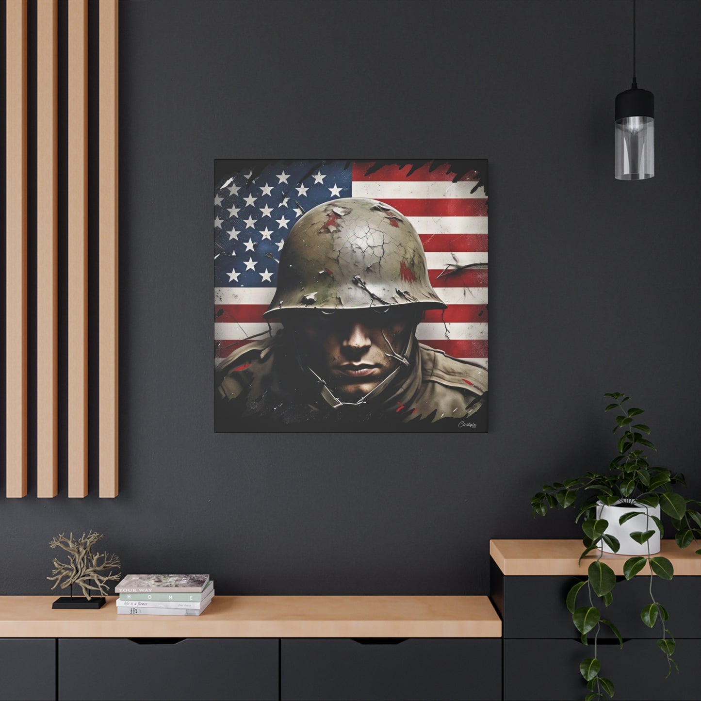 Military-Themed Canvas Art, Military Canvas Print, Wall Art for Veterans, Patriotic Home Decor, Gift for Army, Military Artwork, [...]