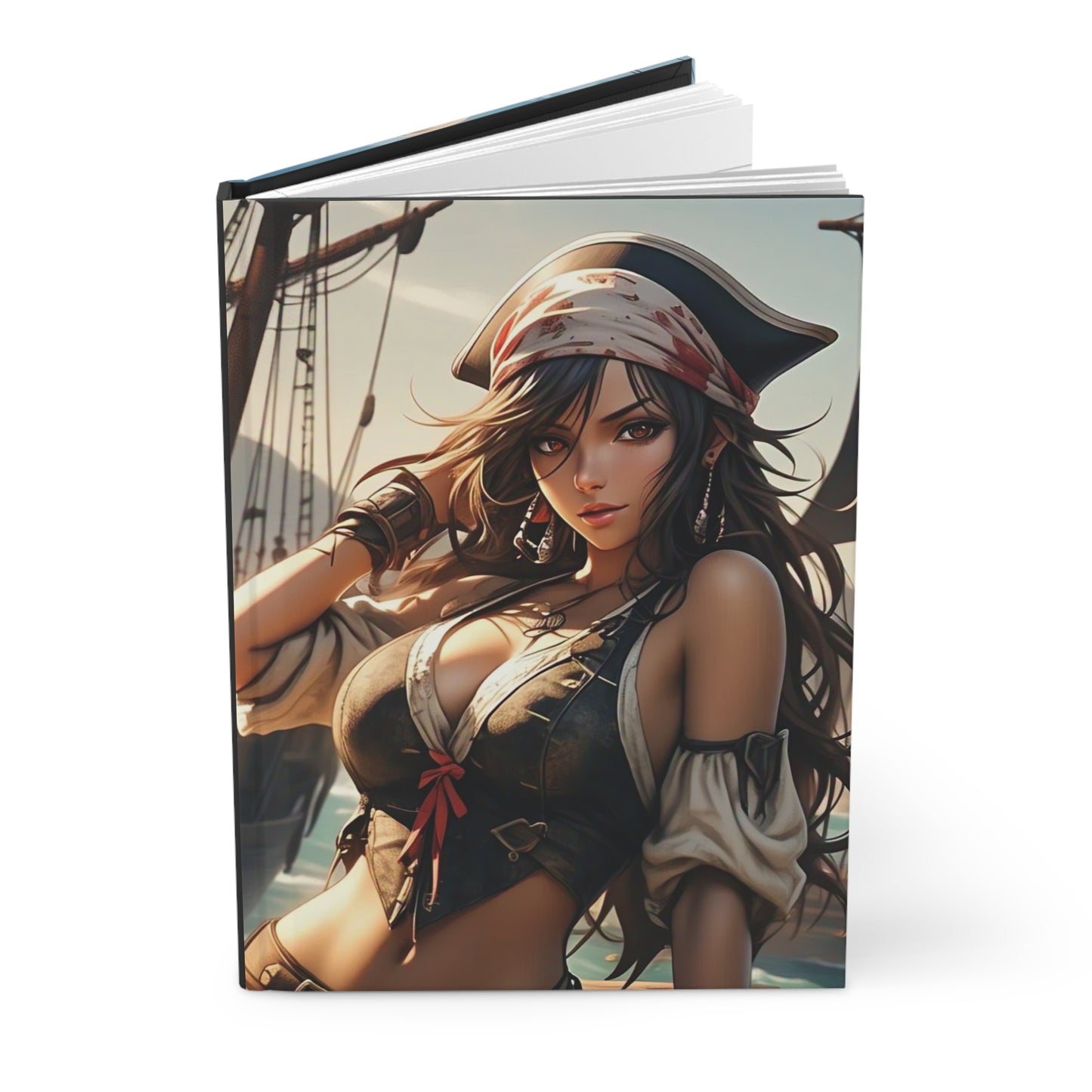 Pirate-Themed Hardcover Journal | Nautical Adventure, Gift for Writers, Creative Journal, Travel Diary, Unique Sketchbook