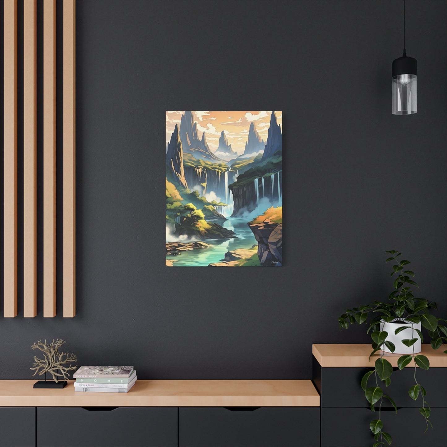 Serene Landscape Canvas Wall Art, Nature Home Decor, Tranquil Living Room Accent, Gift for Nature Lovers, Gallery Wall Piece