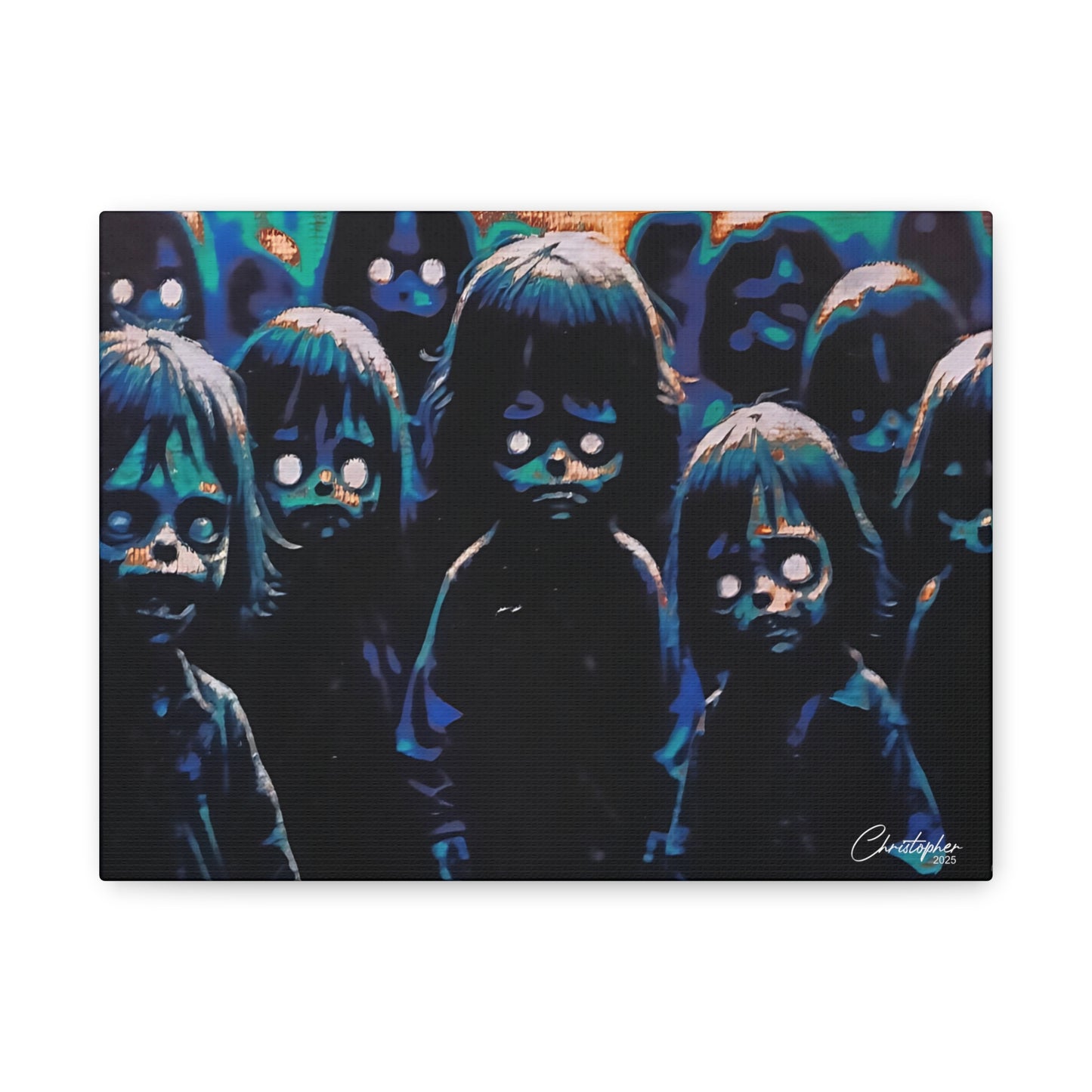 Original Laser Engraved Art, Full Wrapped Edges, Matte Canvas, Stretched, 1.25"